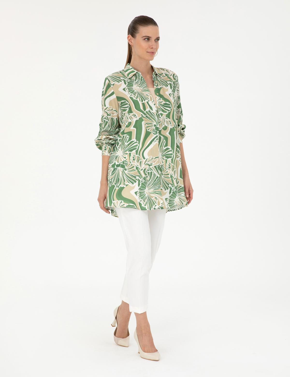 Yeşil Comfort Fit Tunik - 50284041019