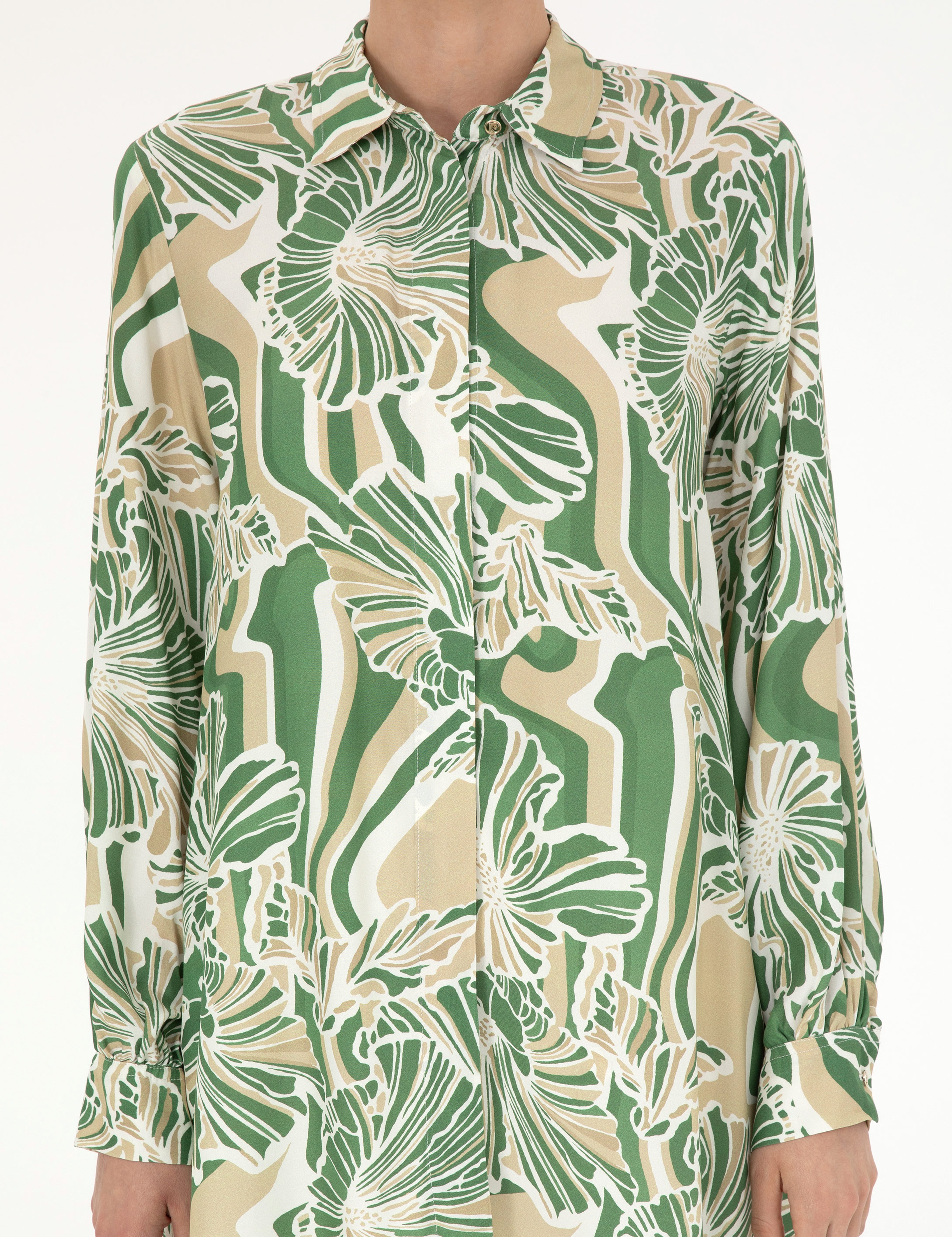 Yeşil Comfort Fit Tunik - Image 6