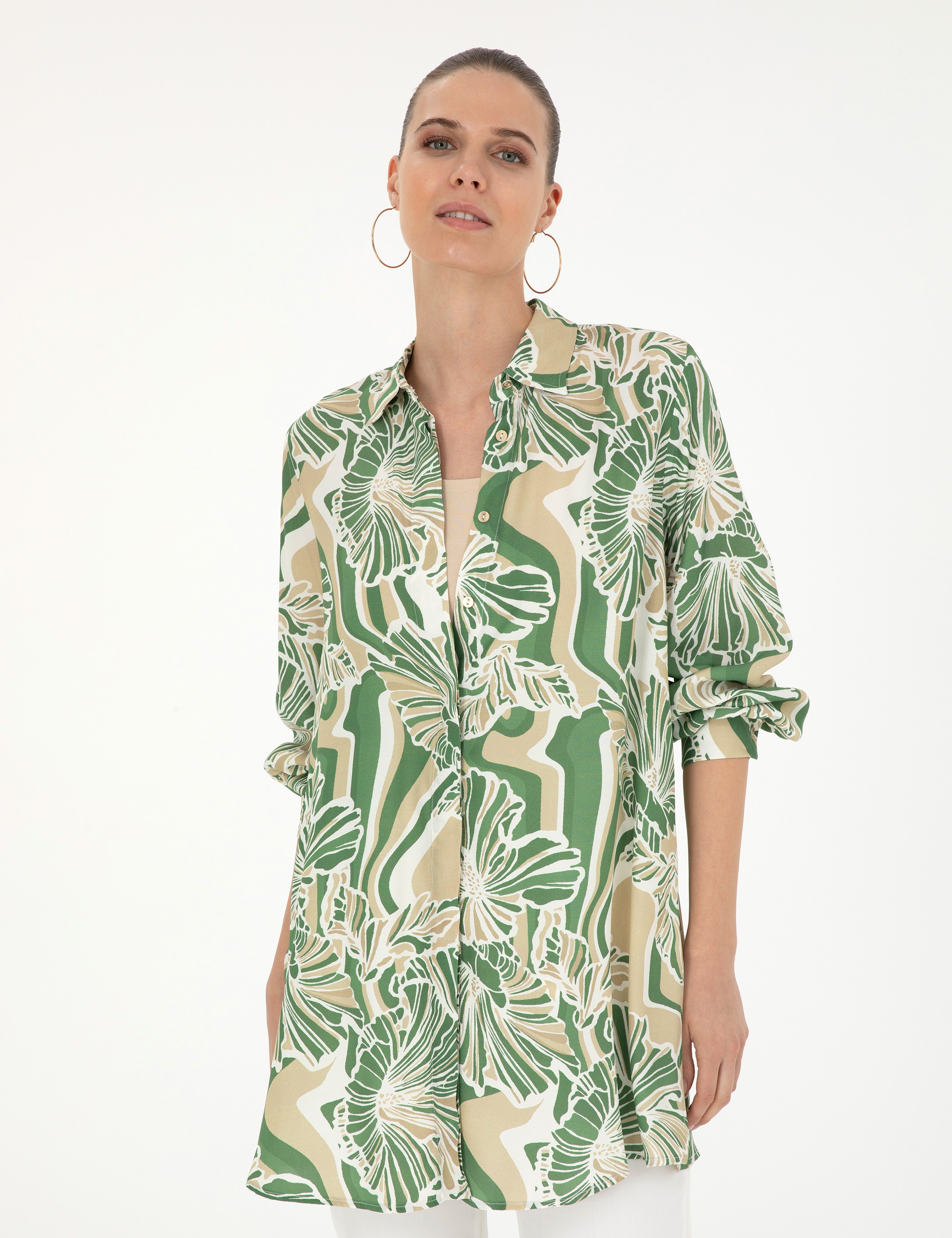 Yeşil Comfort Fit Tunik - Image 3