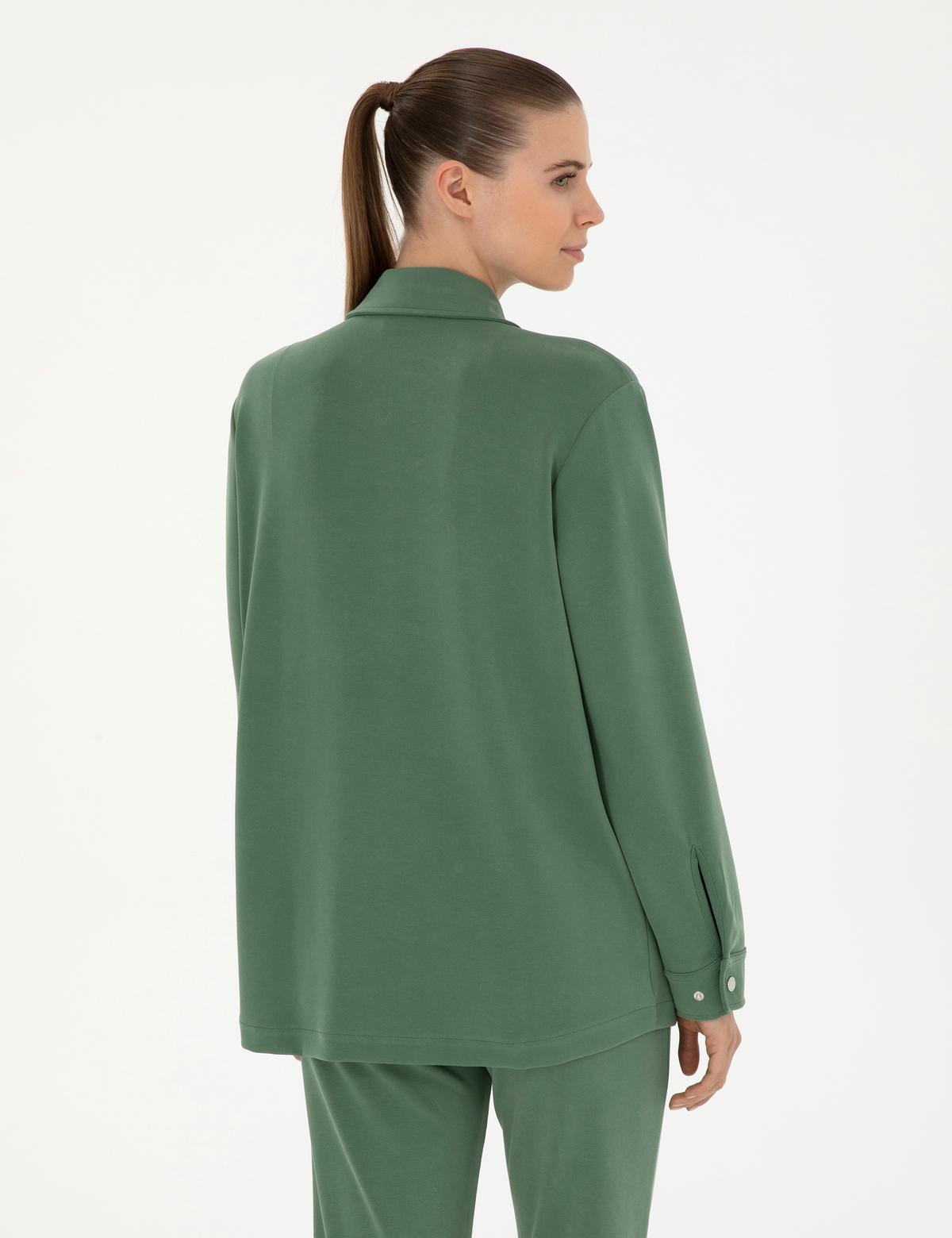 Yeşil Oversize Örme Hırka - 50284723004