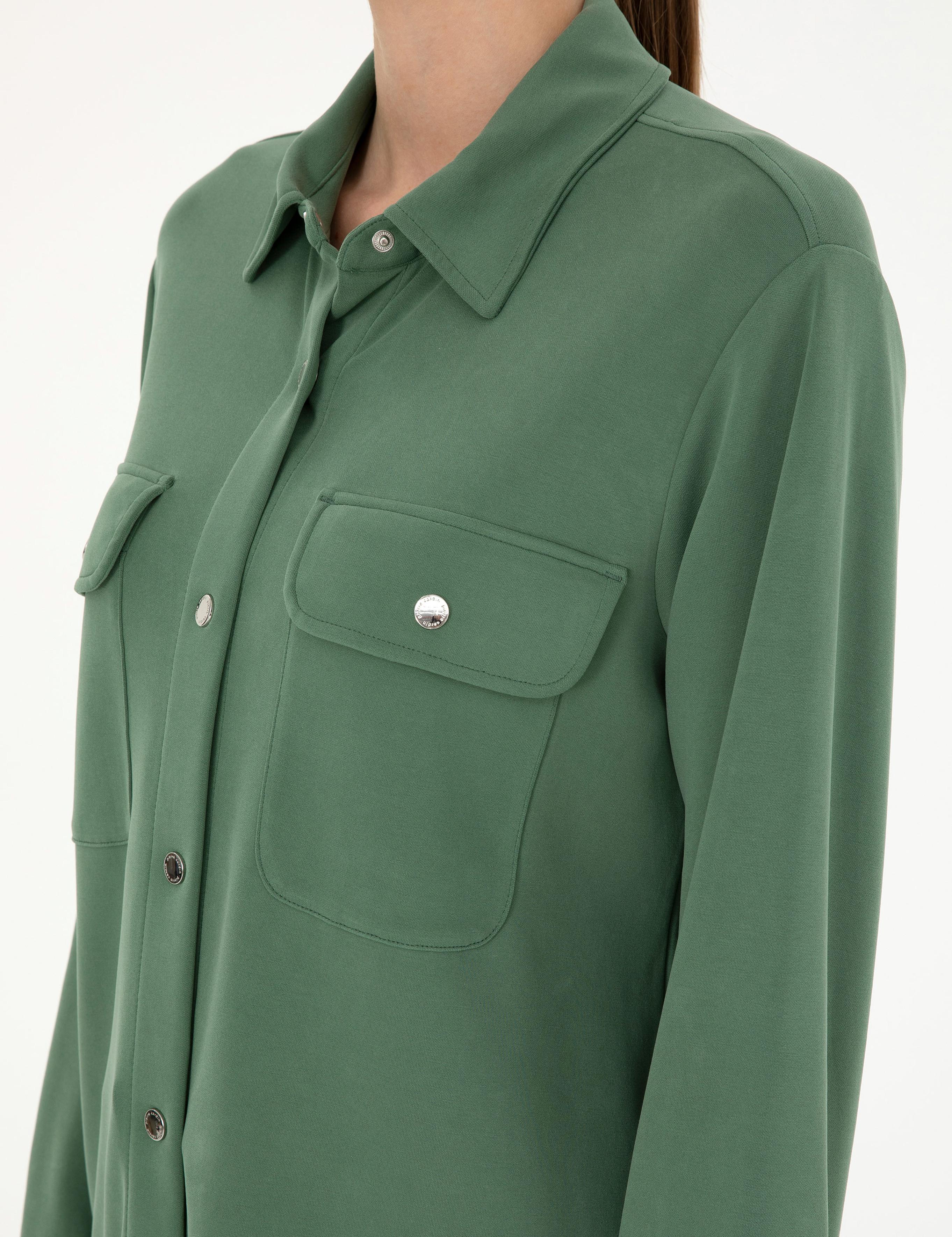 Yeşil Oversize Örme Hırka