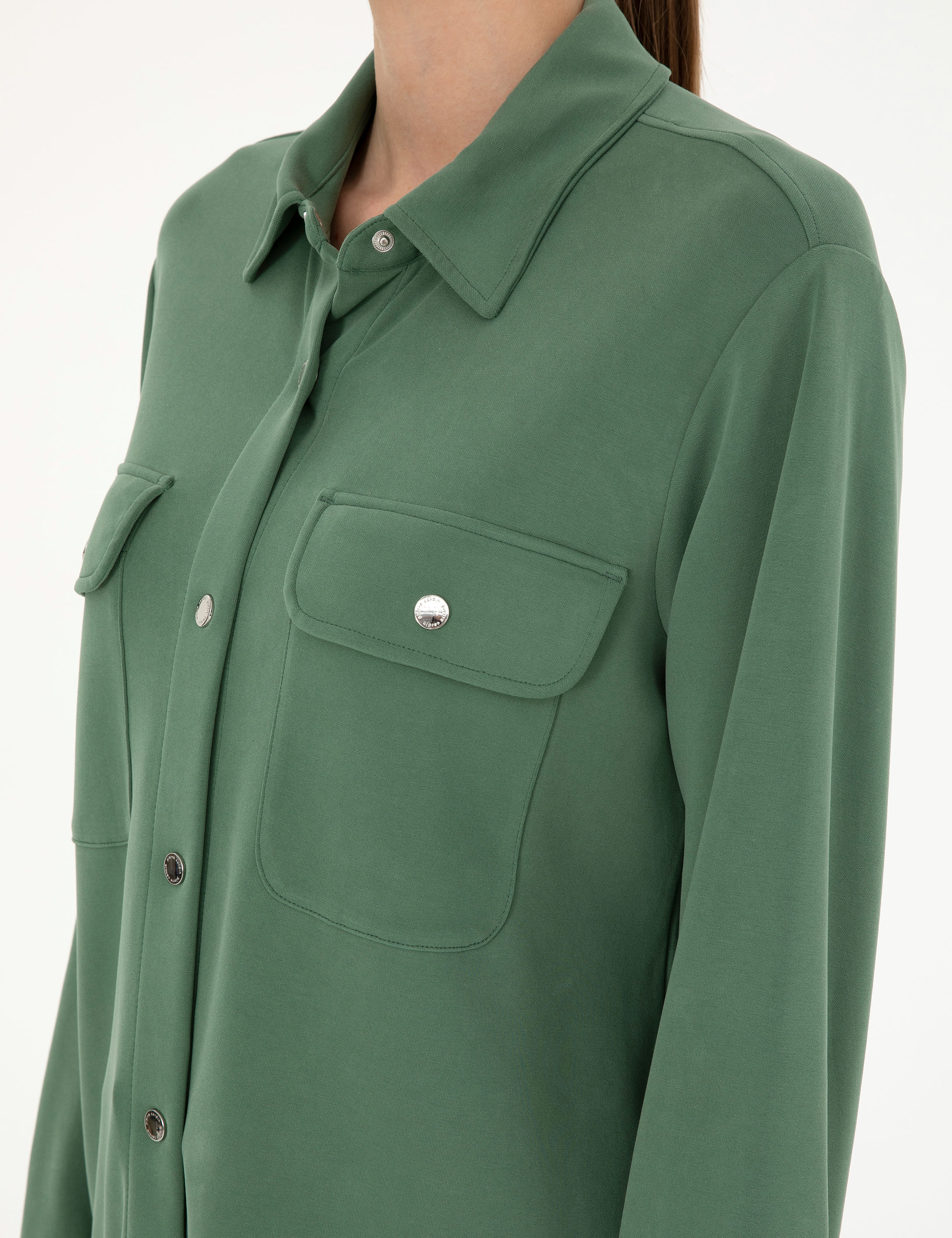 Yeşil Oversize Örme Hırka