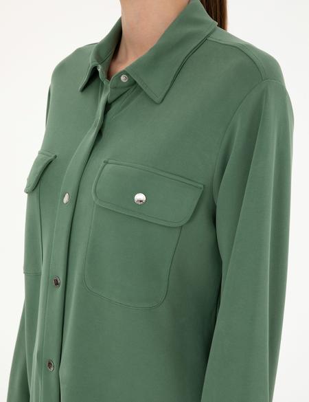 Yeşil Oversize Örme Hırka - 50284723004