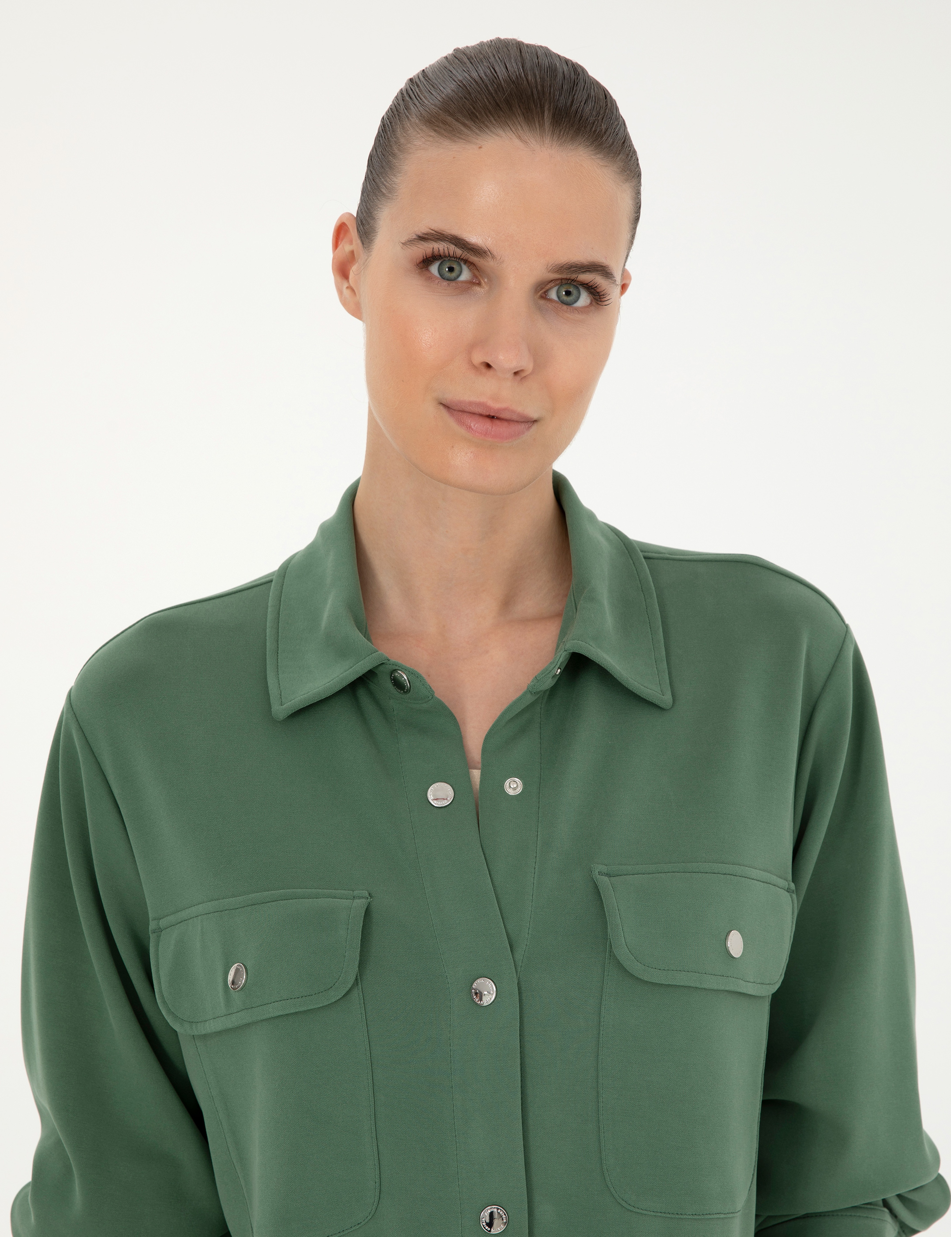 Yeşil Oversize Örme Hırka - Image 2