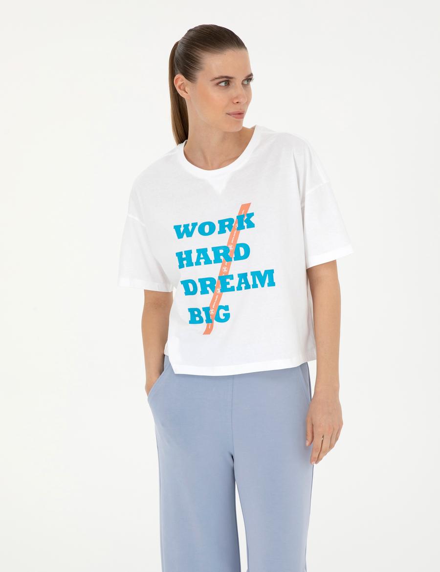 Beyaz Comfort Fit Tişört