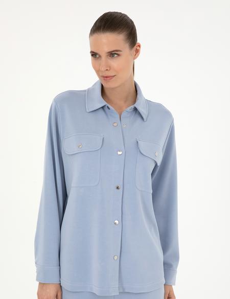 Mavi Oversize Örme Hırka - 50284723014