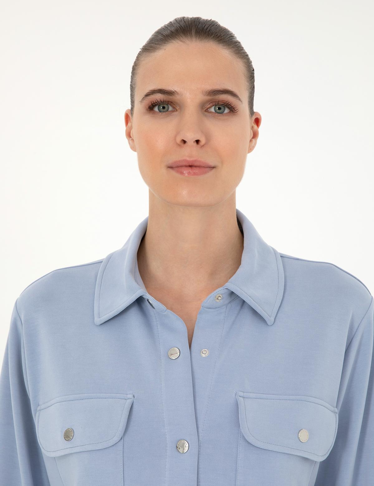 Mavi Oversize Örme Hırka - 50284723014