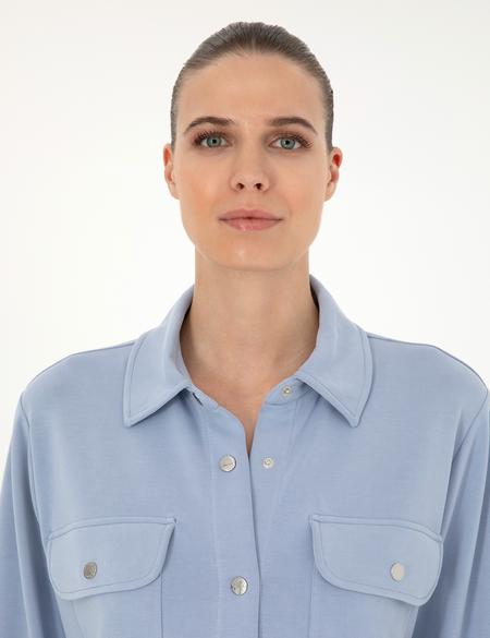 Mavi Oversize Örme Hırka - 50284723014