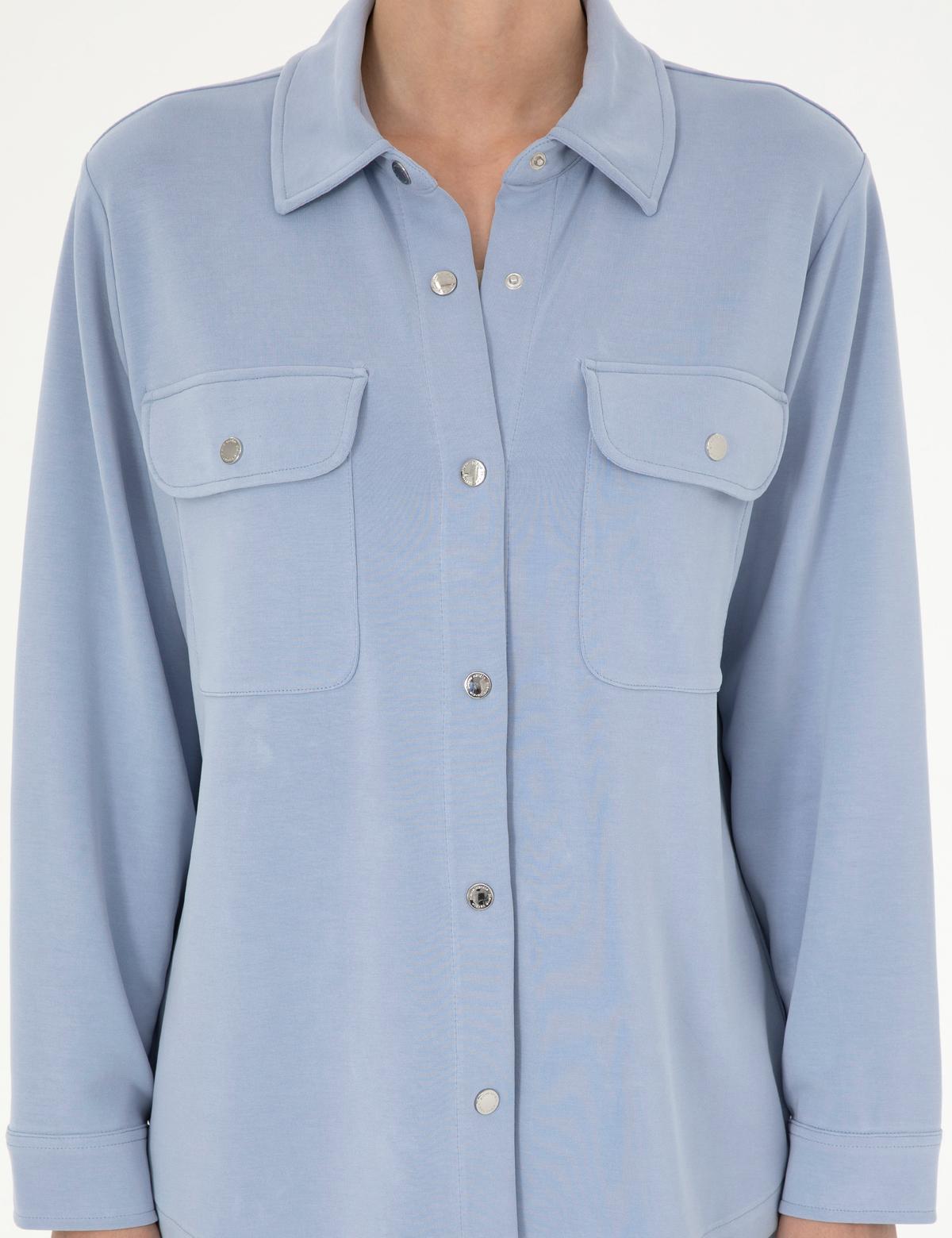 Mavi Oversize Örme Hırka - 50284723014