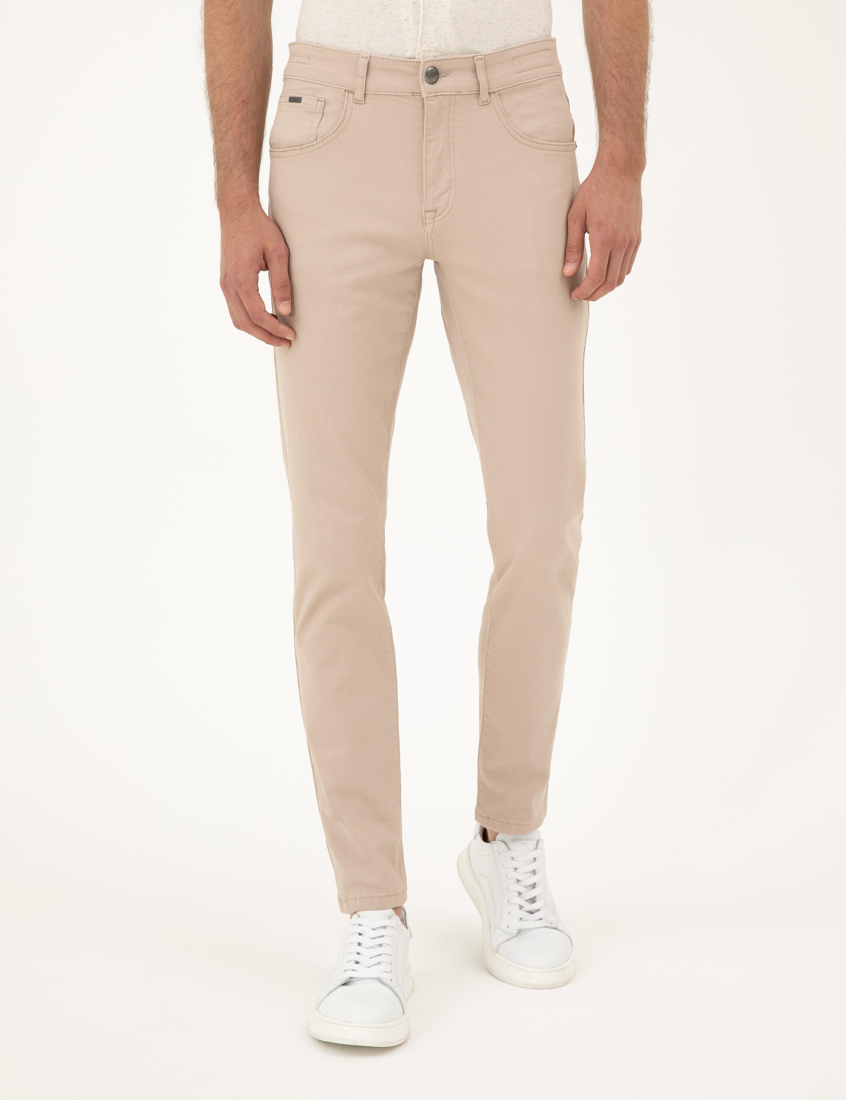 Bej Slim Fit Jean Pantolon