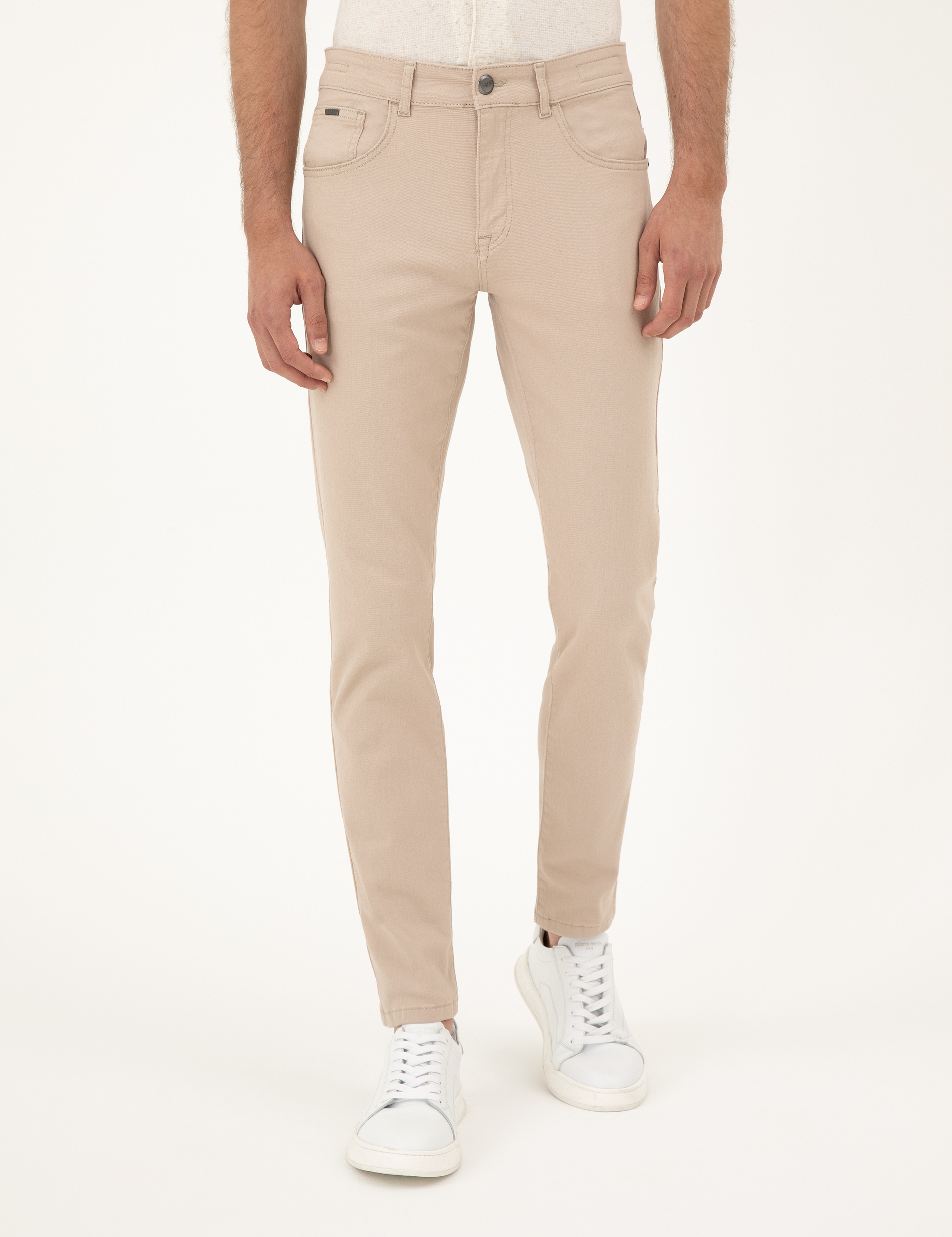 Bej Slim Fit Jean Pantolon - Image 2