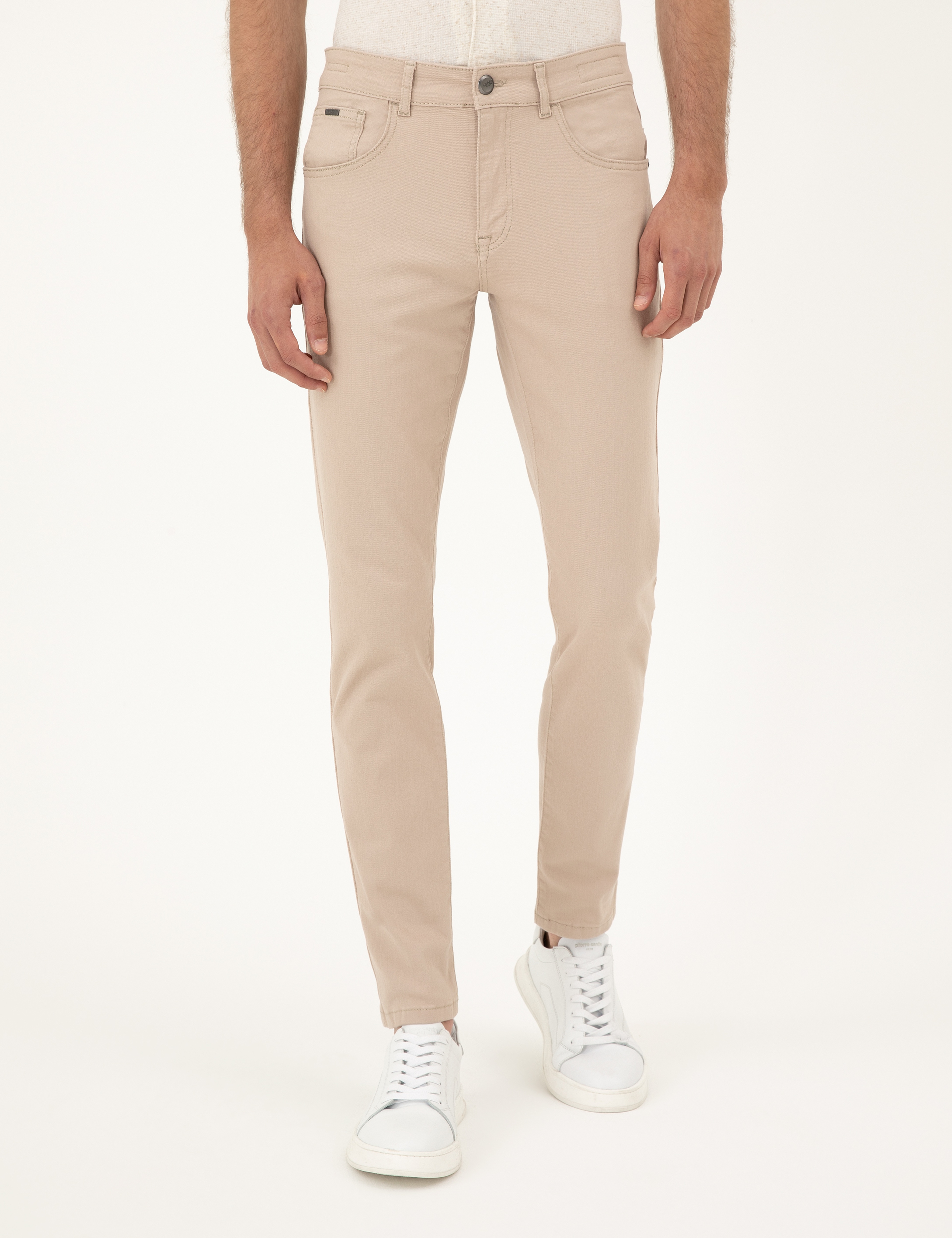 Bej Slim Fit Jean Pantolon