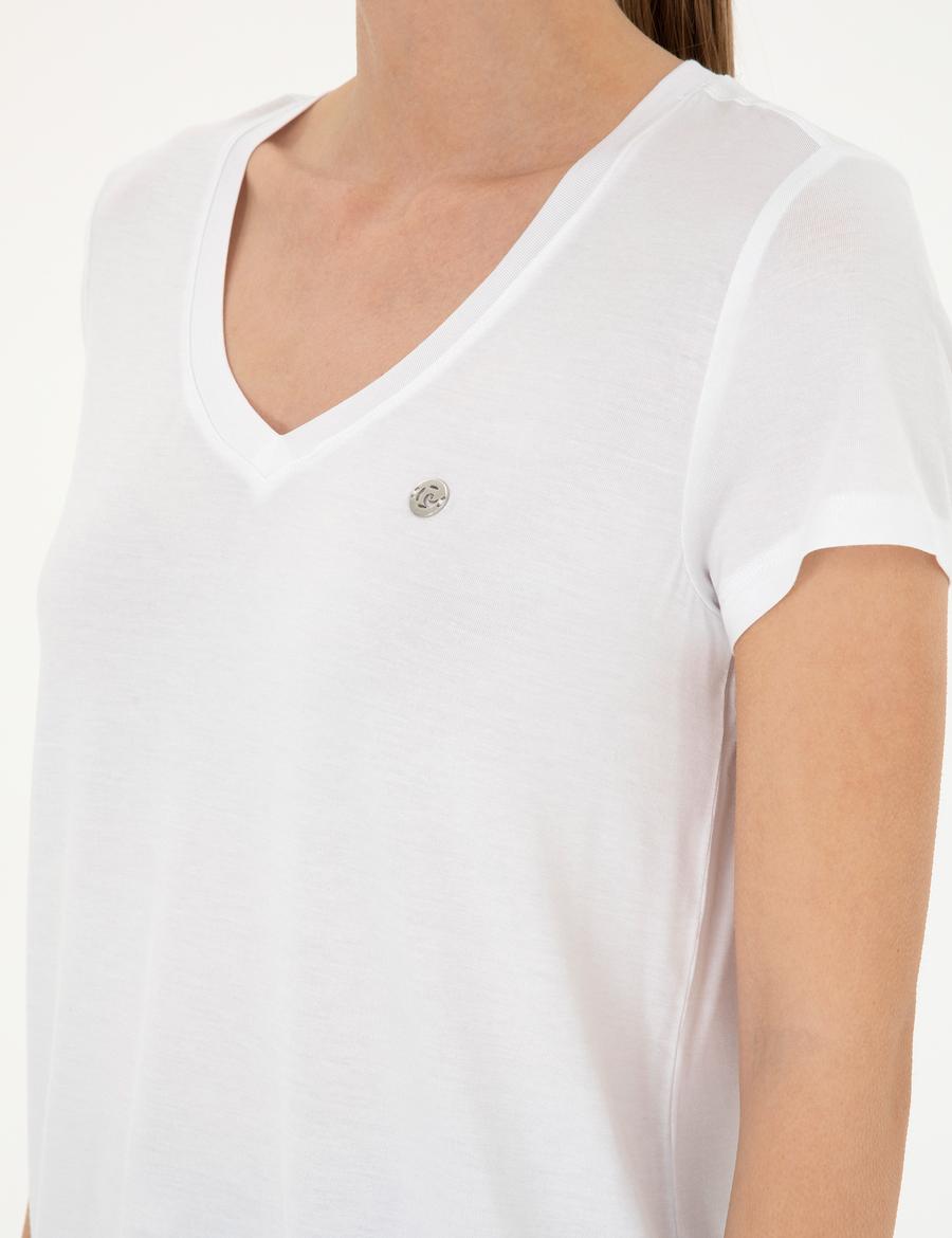 Beyaz Comfort Fit Basic Tişört