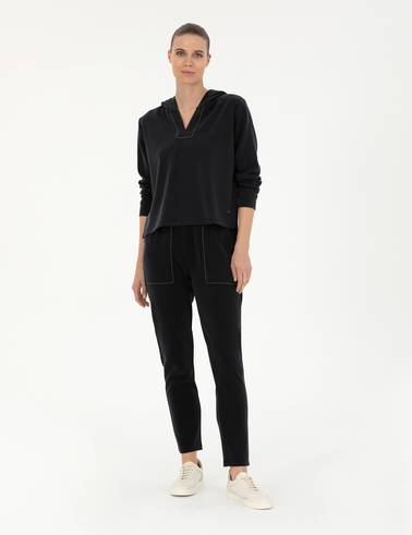 Siyah Regular Fit Sweatshirt