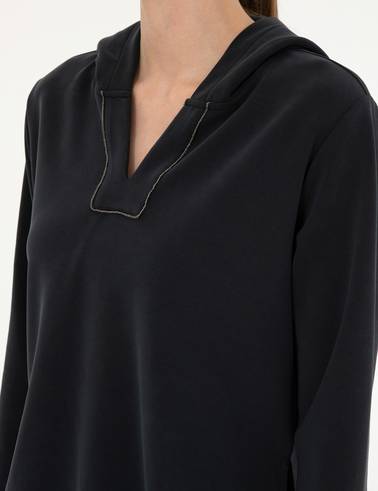 Siyah Regular Fit Sweatshirt