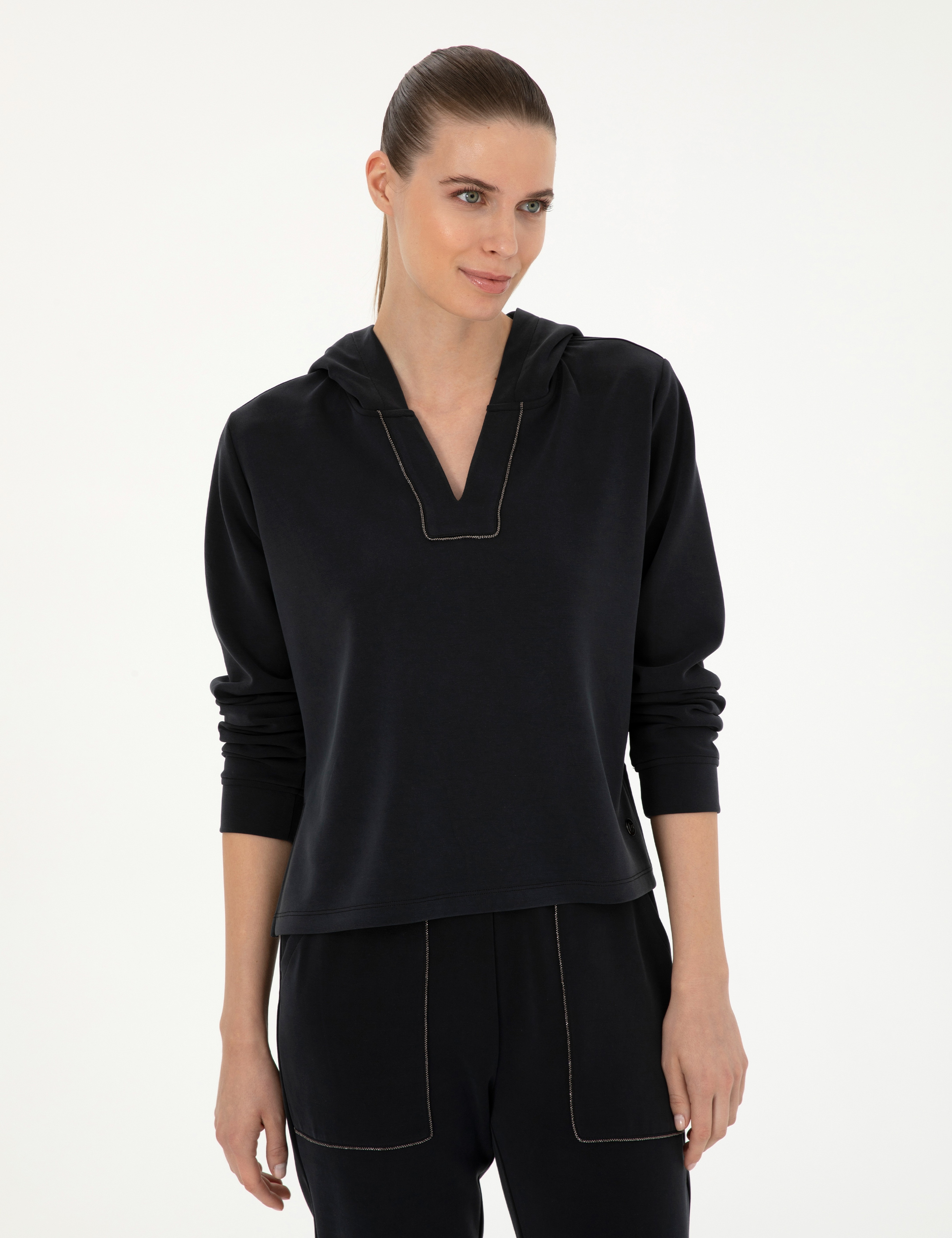 Siyah Regular Fit Sweatshirt
