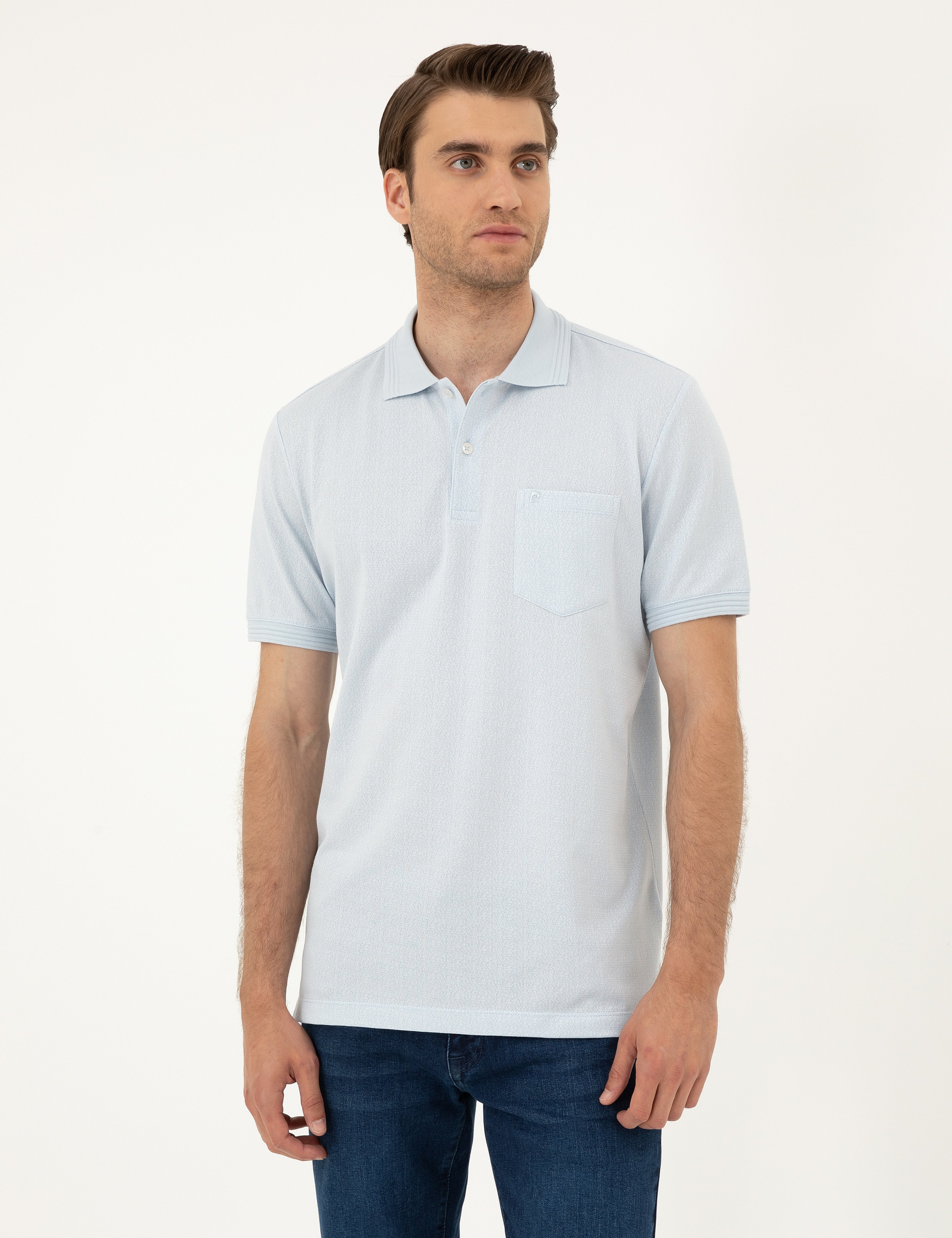 Açık Mavi Regular Fit Tişört - Image 1