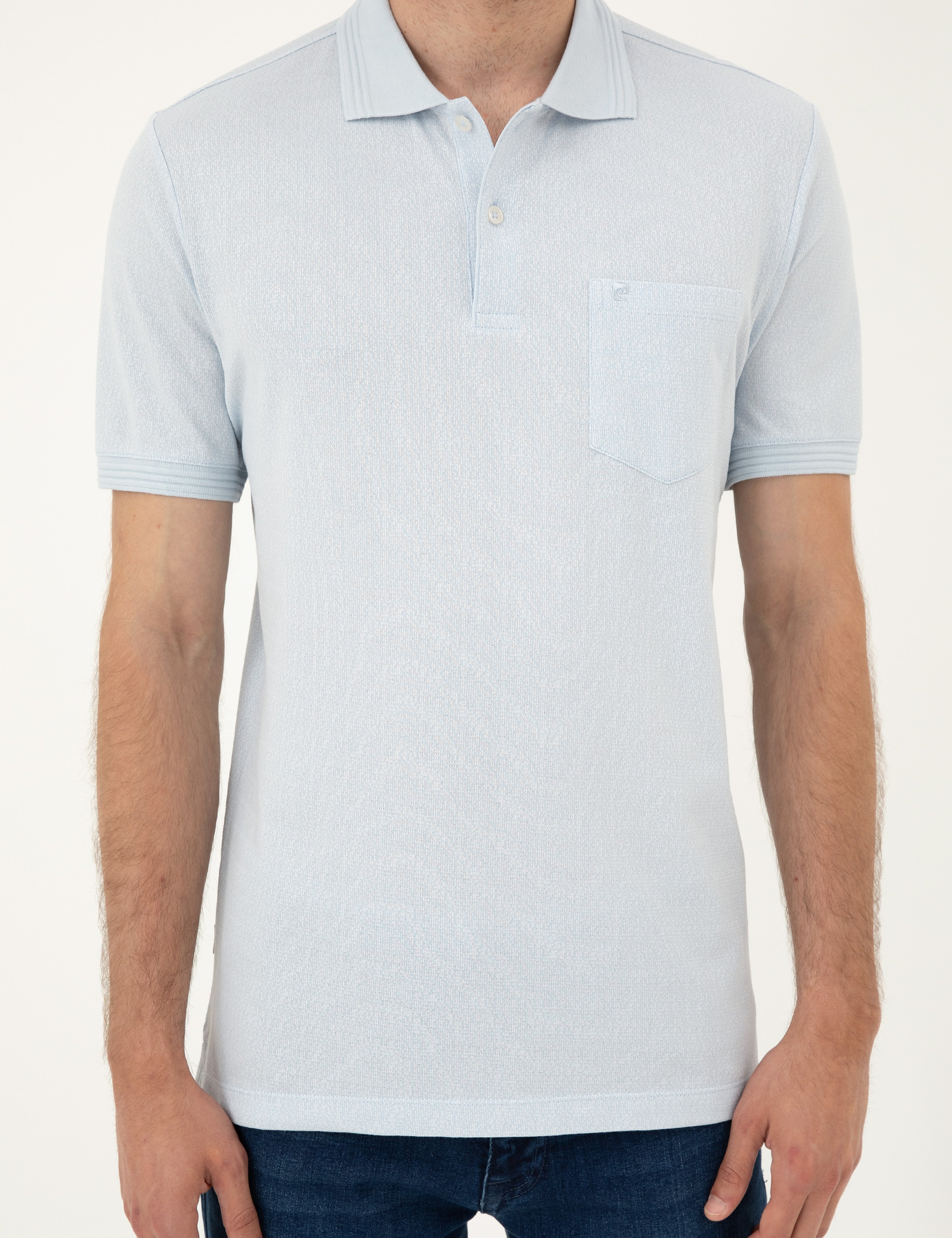 Açık Mavi Regular Fit Tişört - Image 6