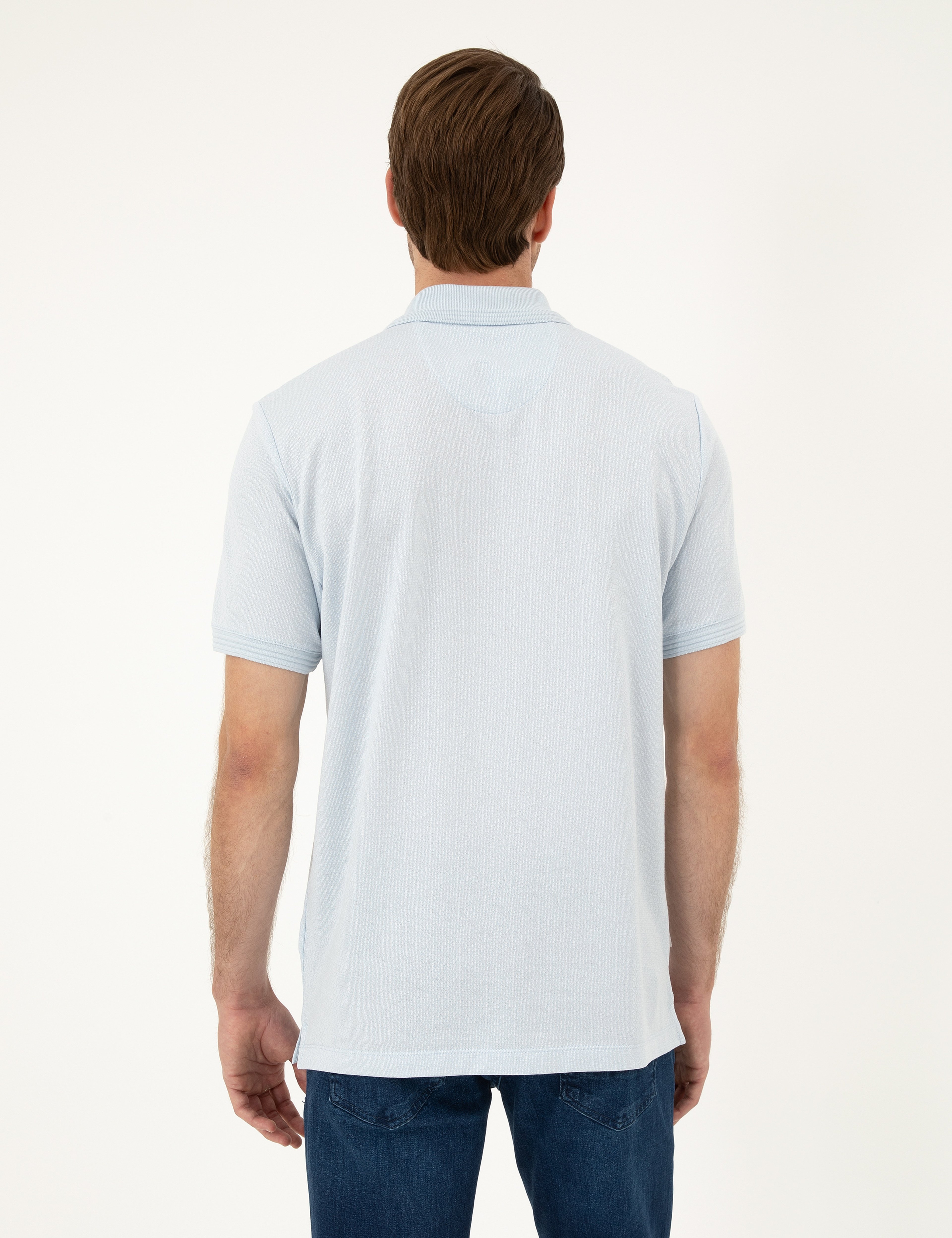 Açık Mavi Regular Fit Tişört - Image 5