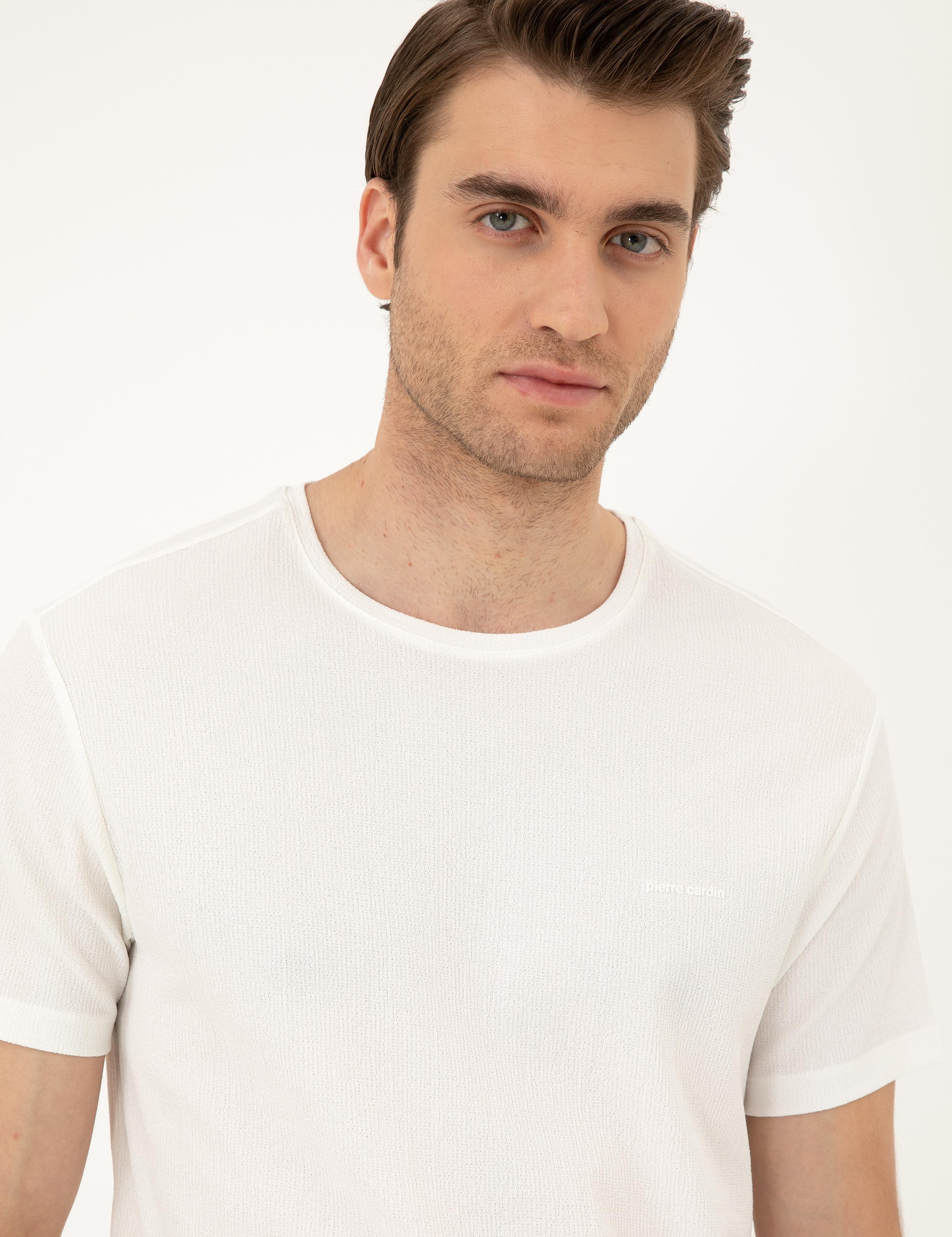 Ekru Slim Fit Tişört