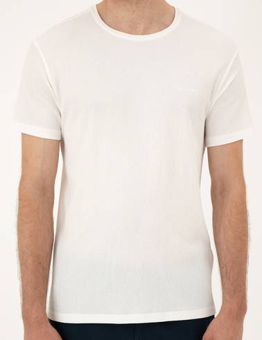 Ekru Slim Fit Tişört