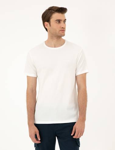 Ekru Slim Fit Tişört
