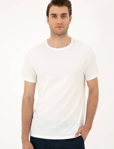 Ekru Slim Fit Tişört