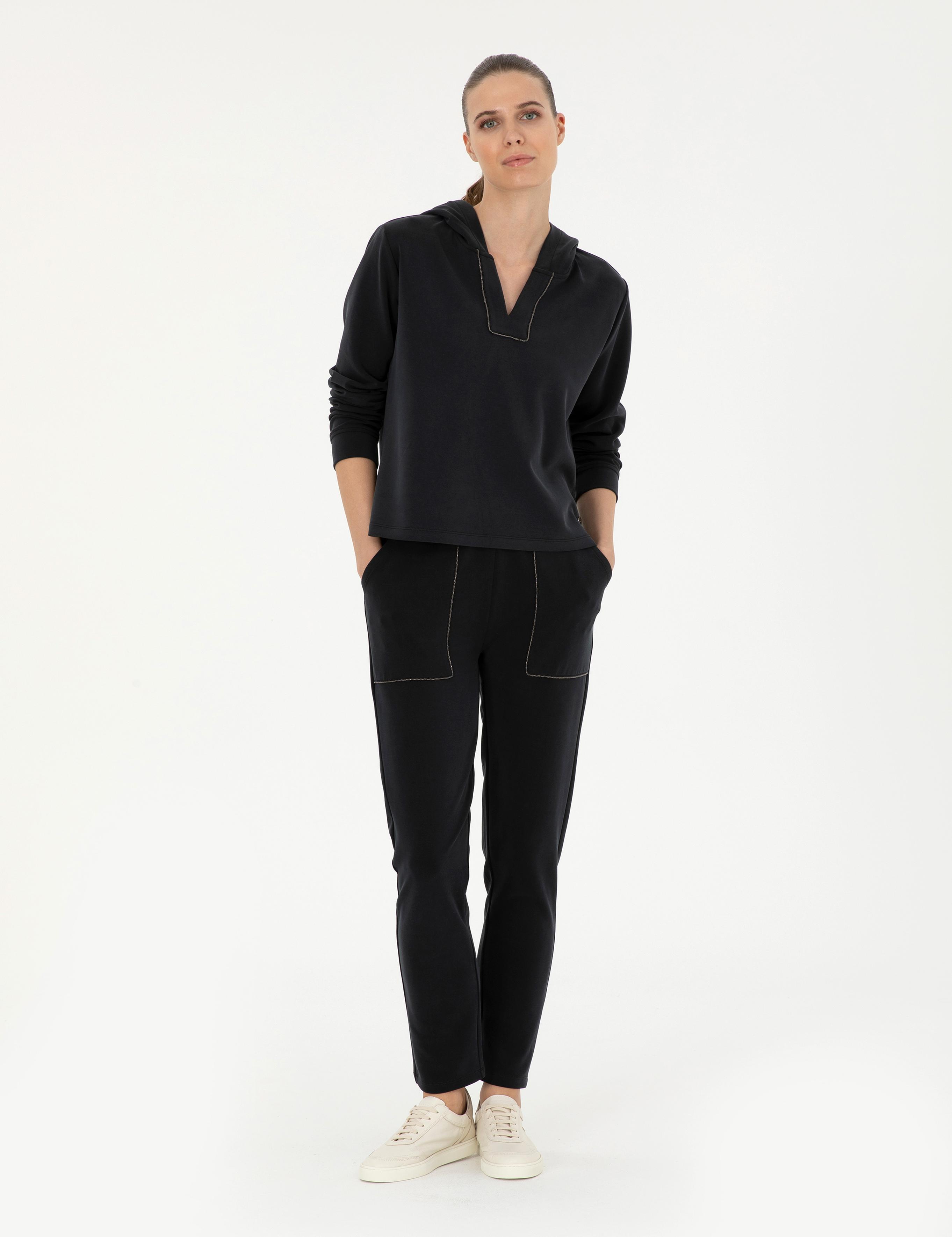 Siyah Regular Fit Eşofman Altı