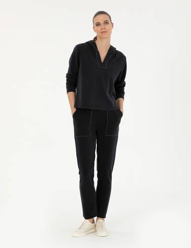 Siyah Regular Fit Eşofman Altı