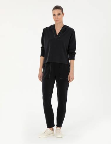 Siyah Regular Fit Eşofman Altı