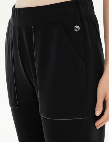 Siyah Regular Fit Eşofman Altı