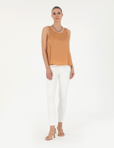 Beyaz Skinny Fit Jean Pantolon