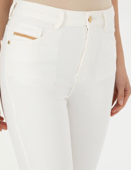 Beyaz Skinny Fit Jean Pantolon - 50284082001