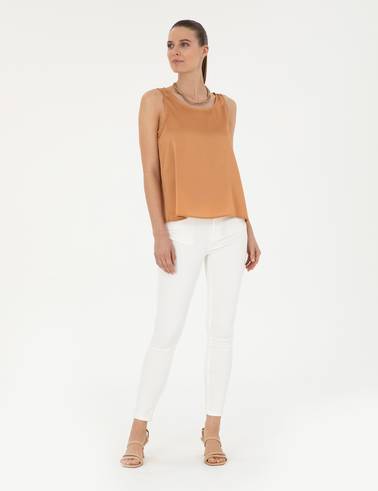Beyaz Skinny Fit Jean Pantolon