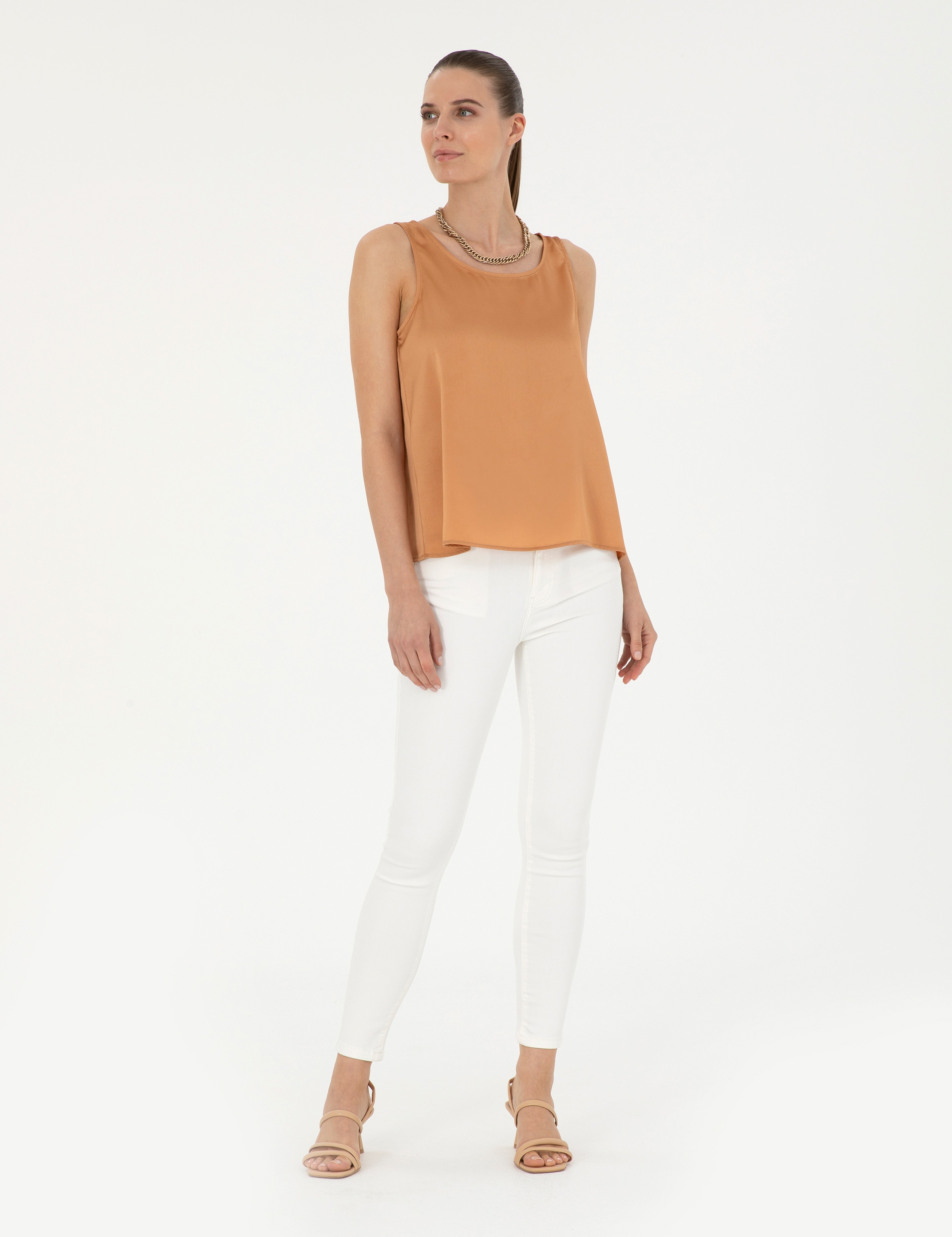 Beyaz Skinny Fit Jean Pantolon - Image 3