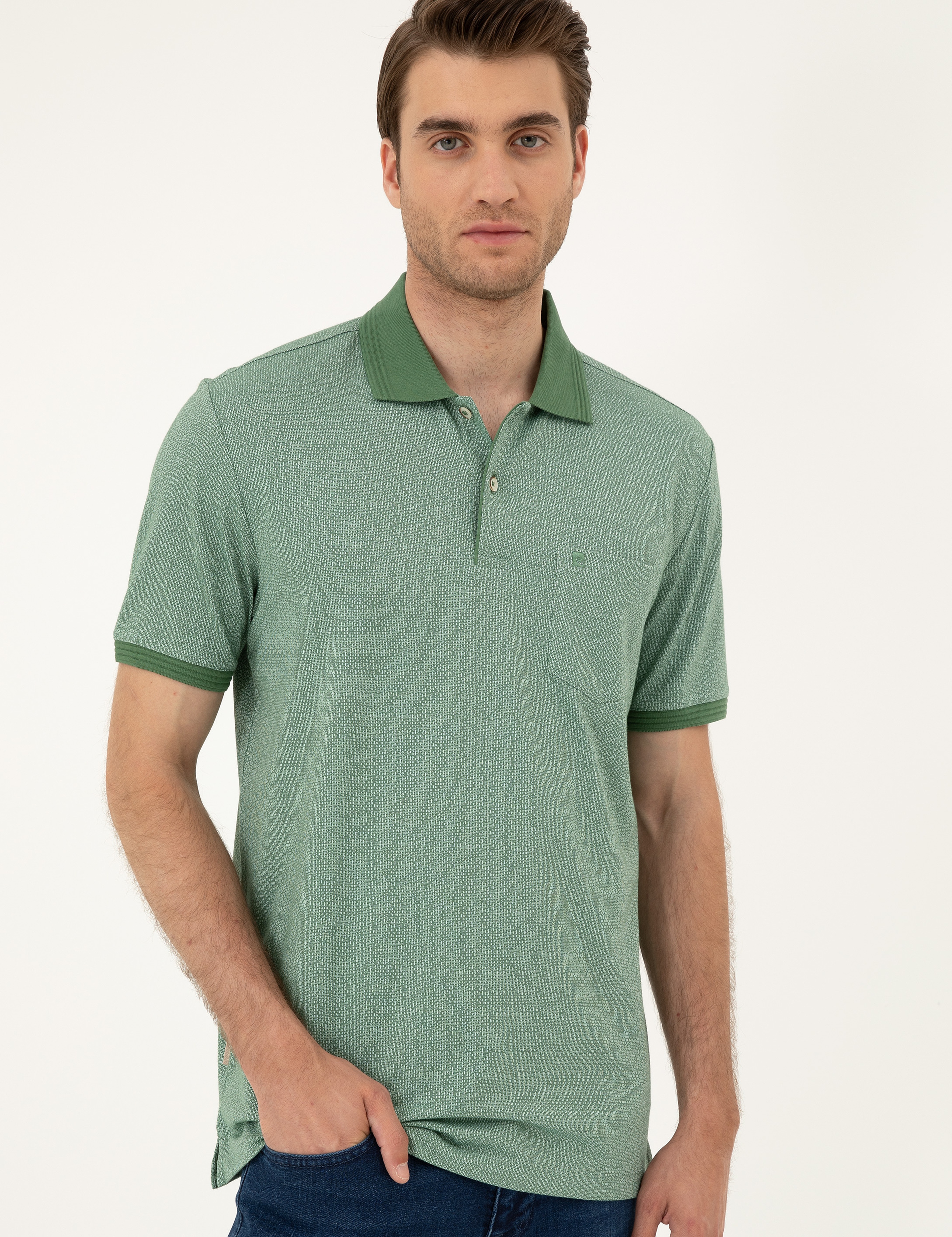 Haki Regular Fit Tişört - Image 3