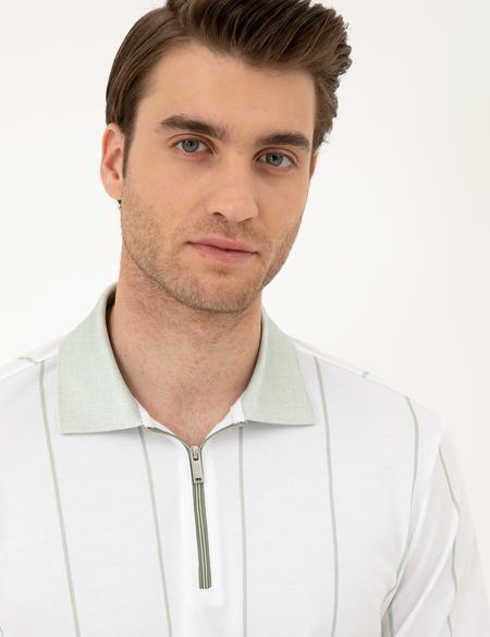 Yeşil Slim Fit Tişört - 50284315036