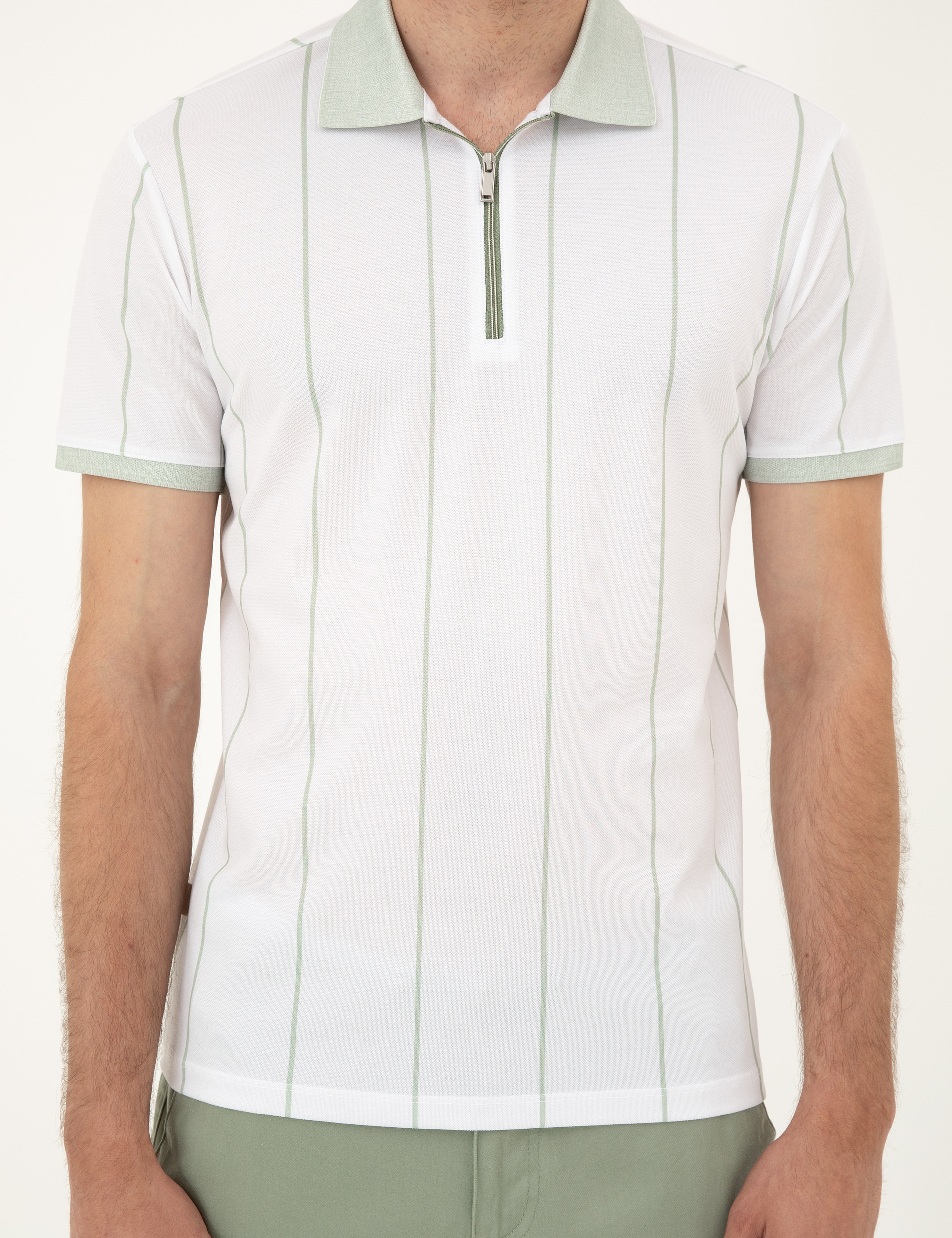Yeşil Slim Fit Tişört