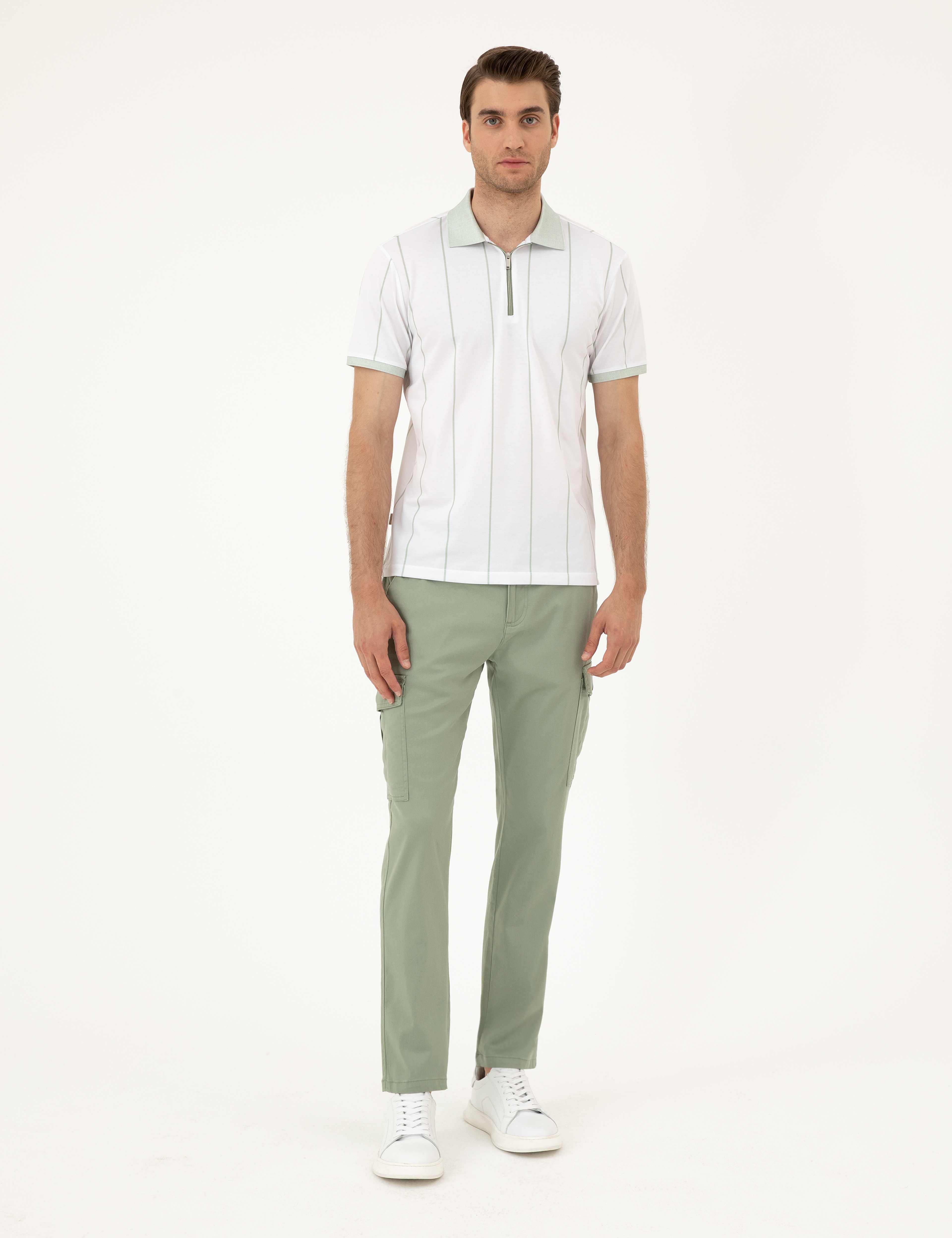 Yeşil Slim Fit Tişört