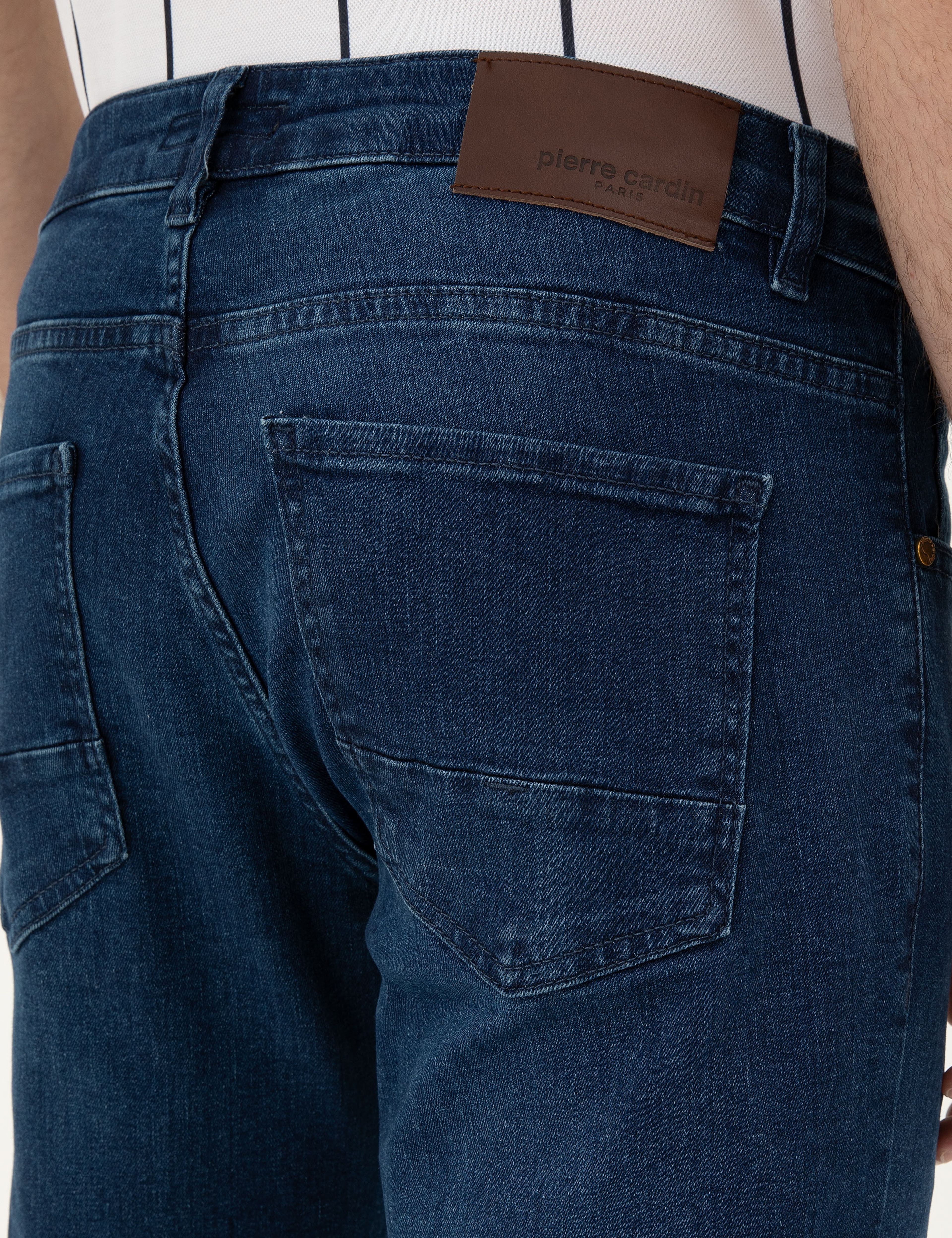 Lacivert Straight Fit Jean Pantolon