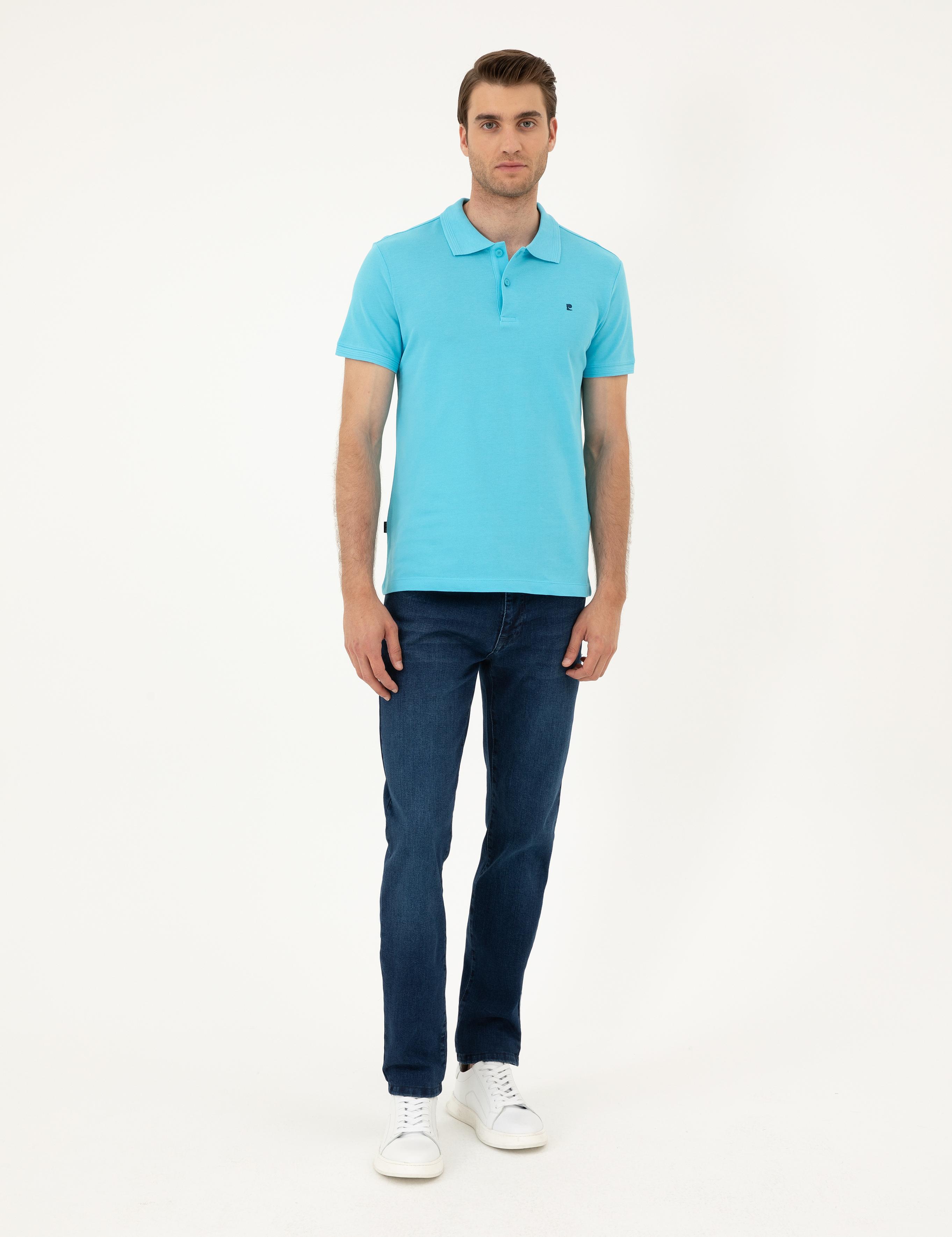 Turkuaz Slim Fit Basic Tişört