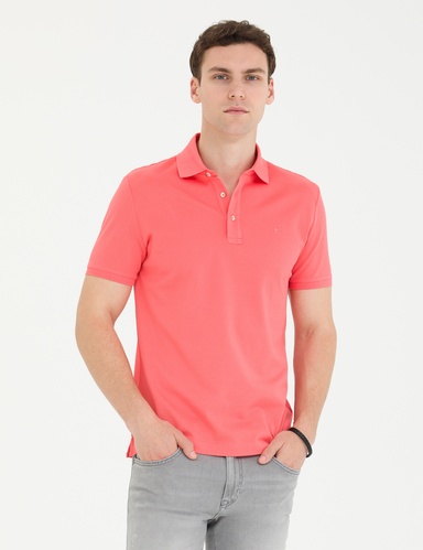 Somon Slim Fit %100 Pamuk Merserize Düğmeli Polo Yaka Basic Tişört