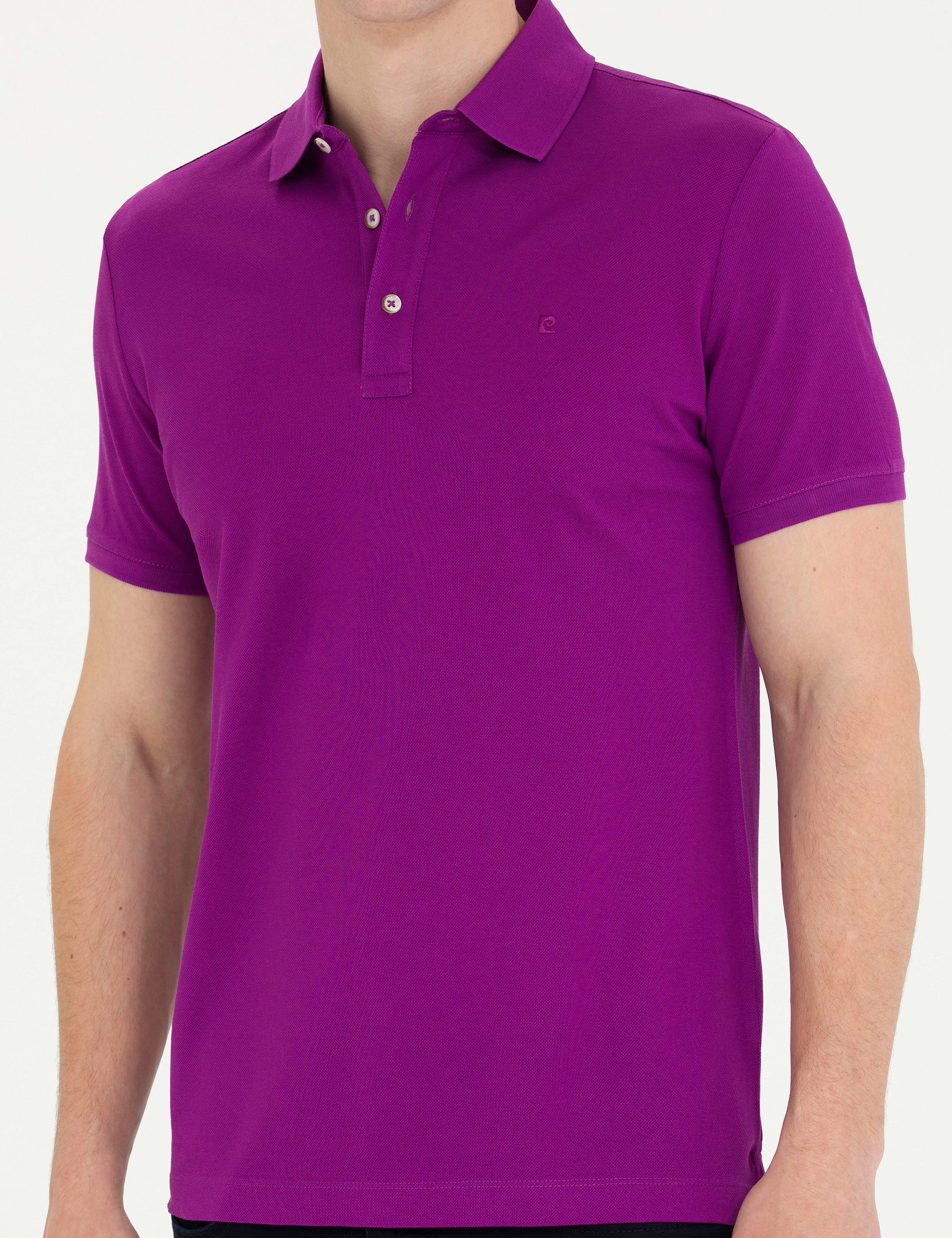 Mor Slim Fit Basic Tişört