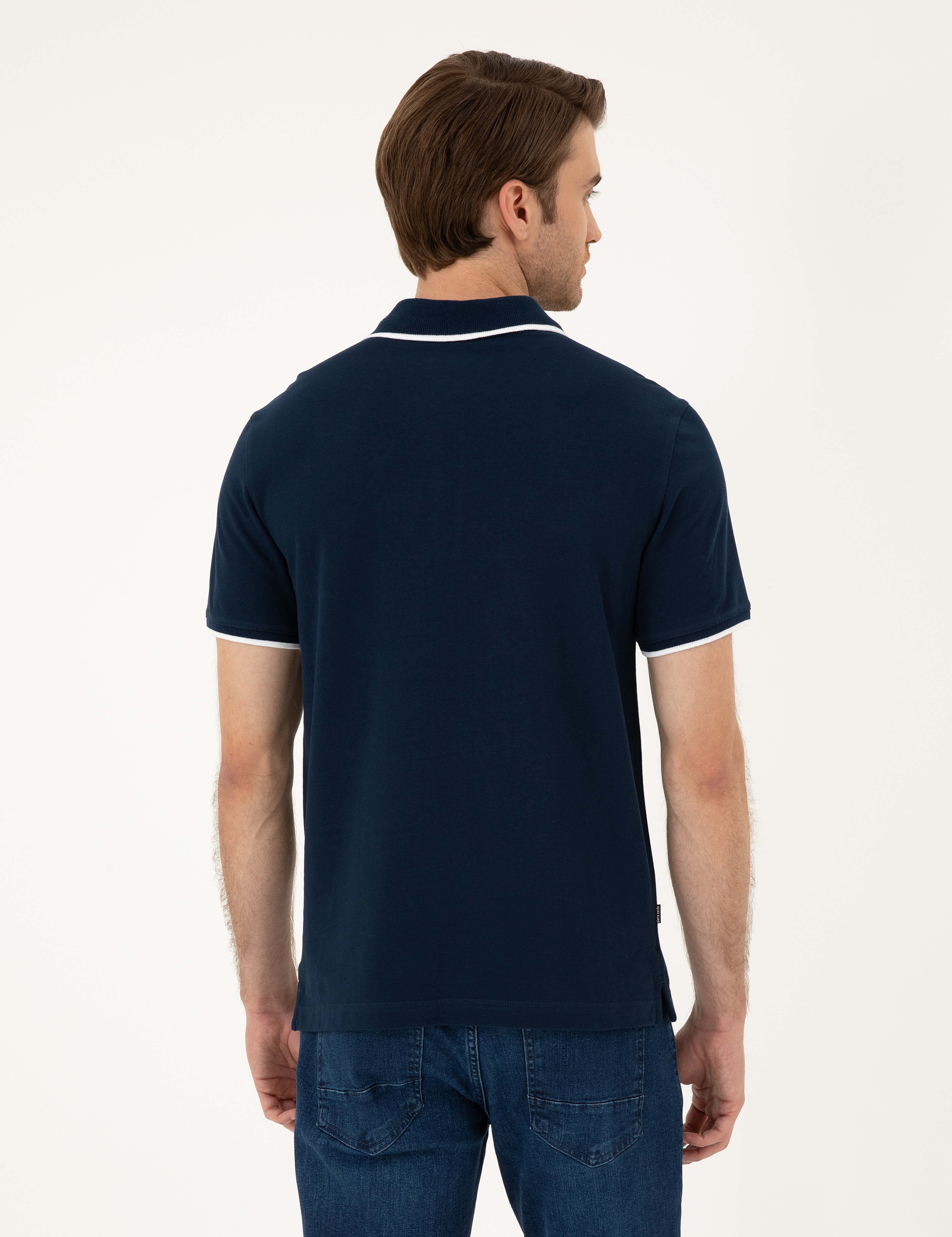 Lacivert Slim Fit Tişört - Image 5