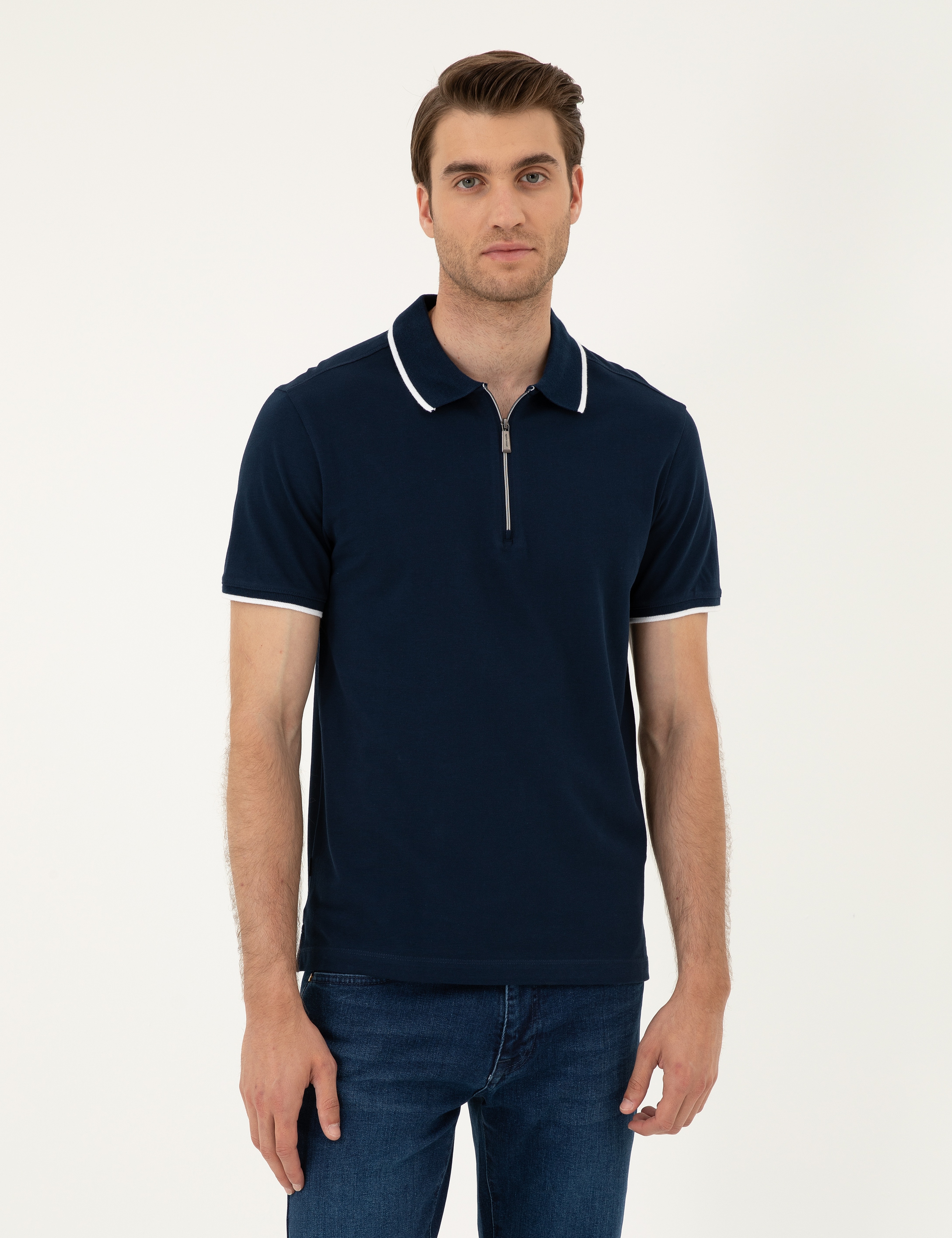 Lacivert Slim Fit Tişört - Image 1