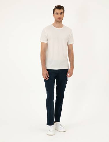 Lacivert Regular Fit Kargo Pantolon