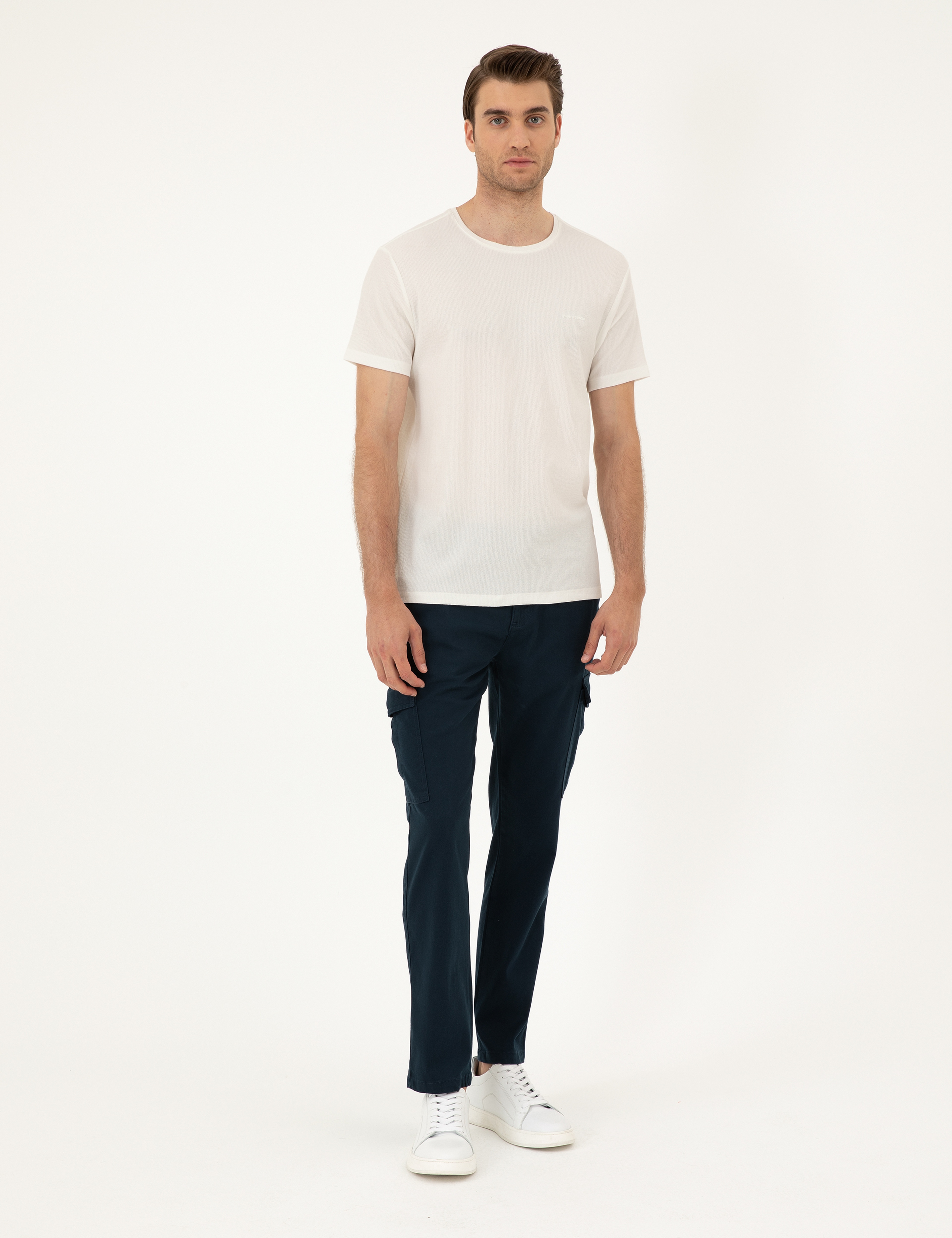 Lacivert Regular Fit Kargo Pantolon