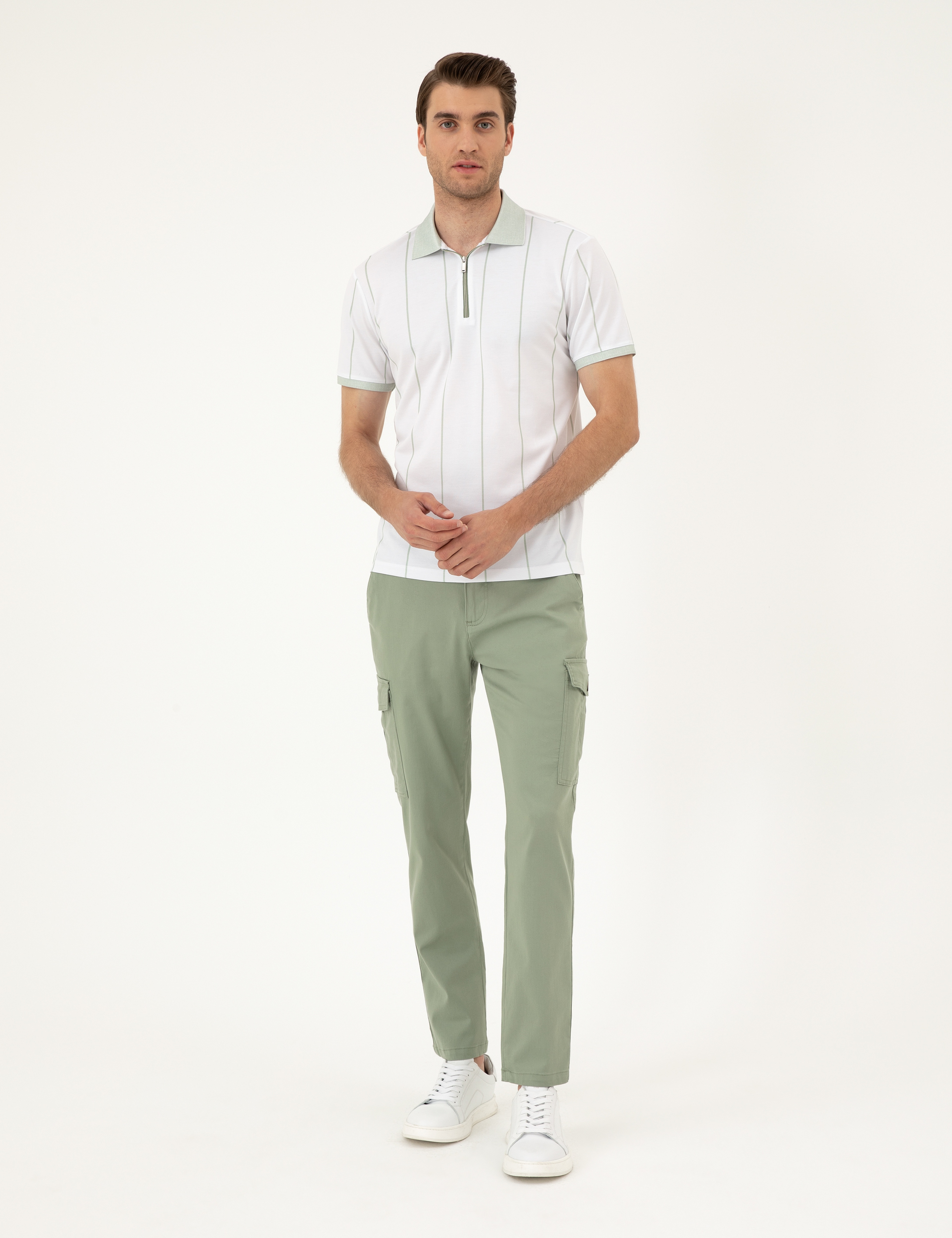 Yeşil Regular Fit Kargo Pantolon