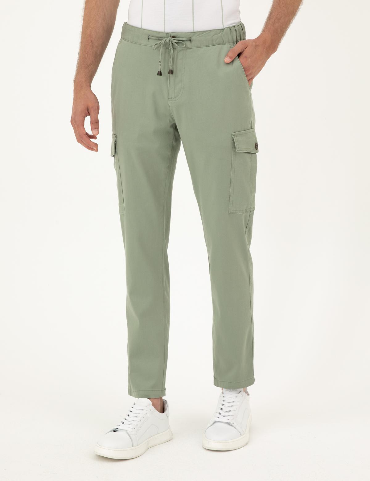 Yeşil Regular Fit Kargo Pantolon - 50285536232