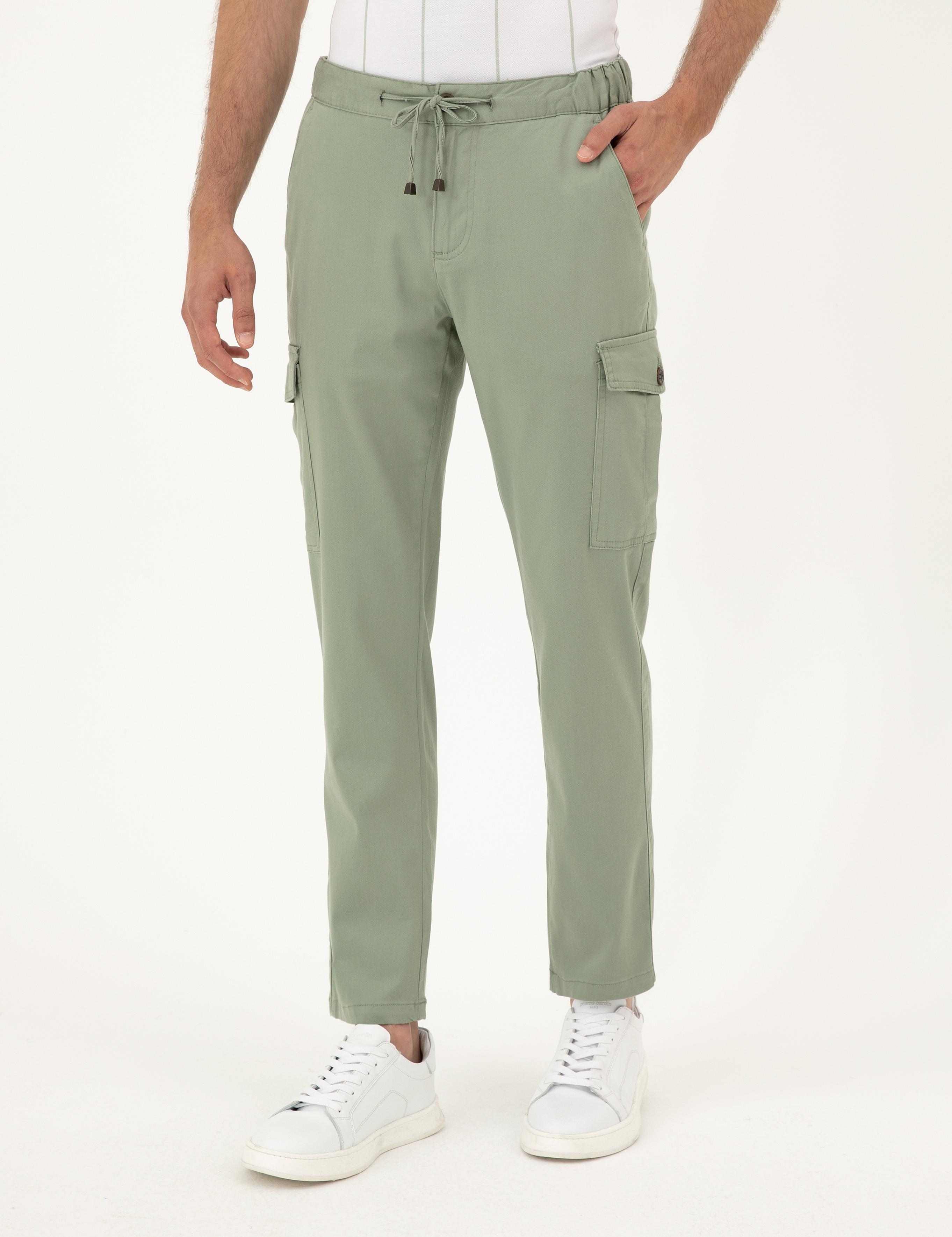 Yeşil Regular Fit Kargo Pantolon